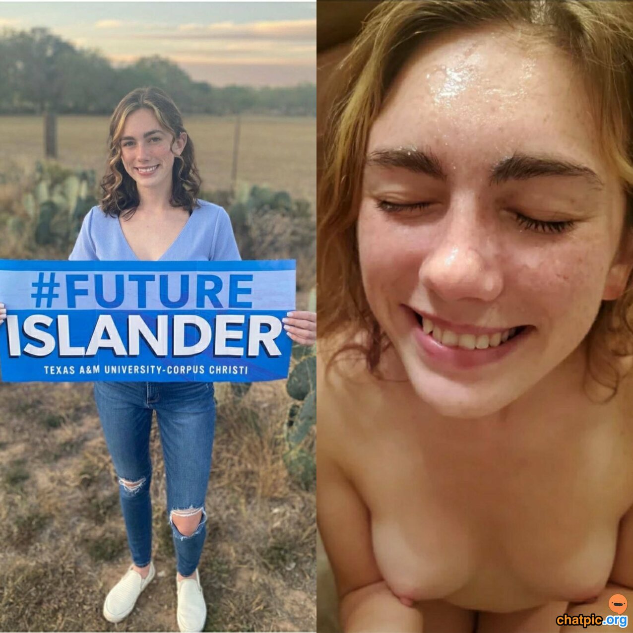 blonde college facial
