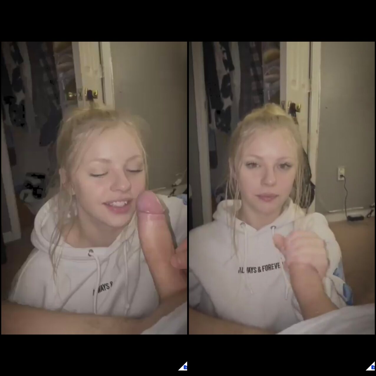 homemade blonde blowjob