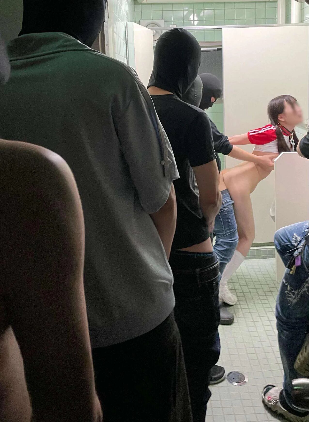 public gangbang multiple men