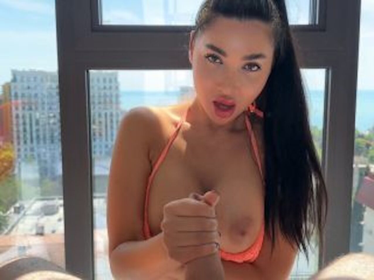 asian blowjob brunette