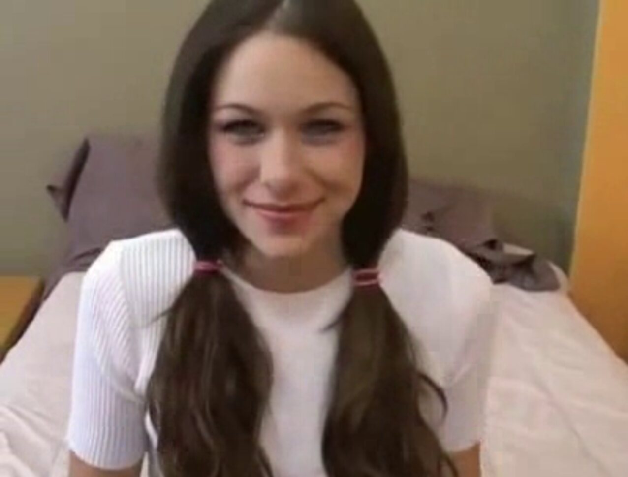 nicole teen pigtails school uniform