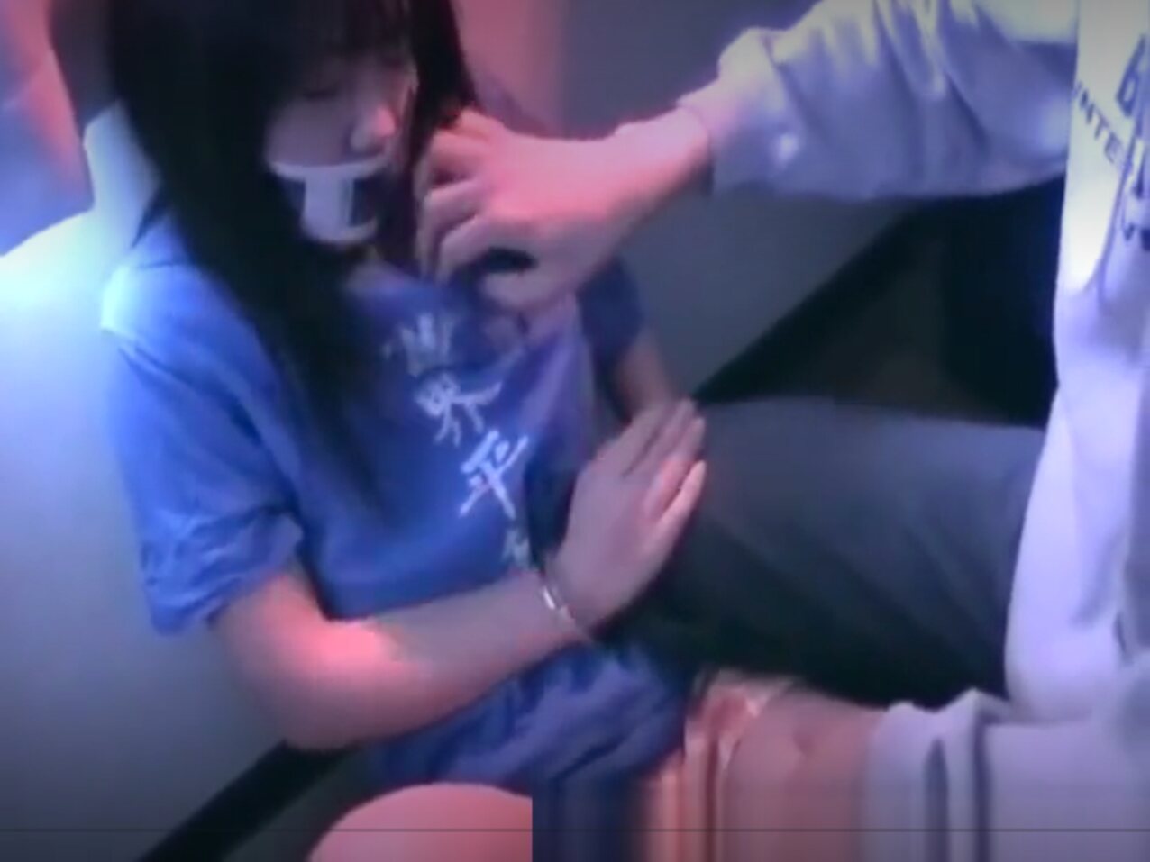 asian handcuffs handcuffed