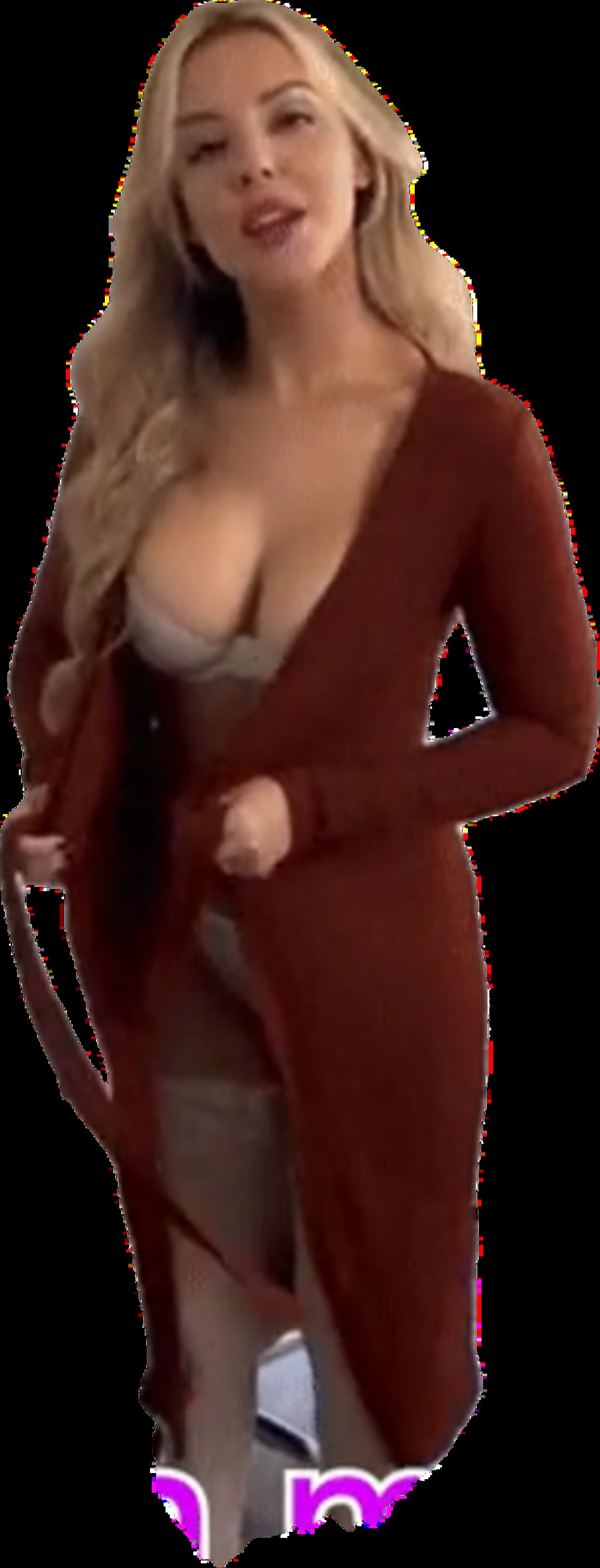 lingerie blonde caught