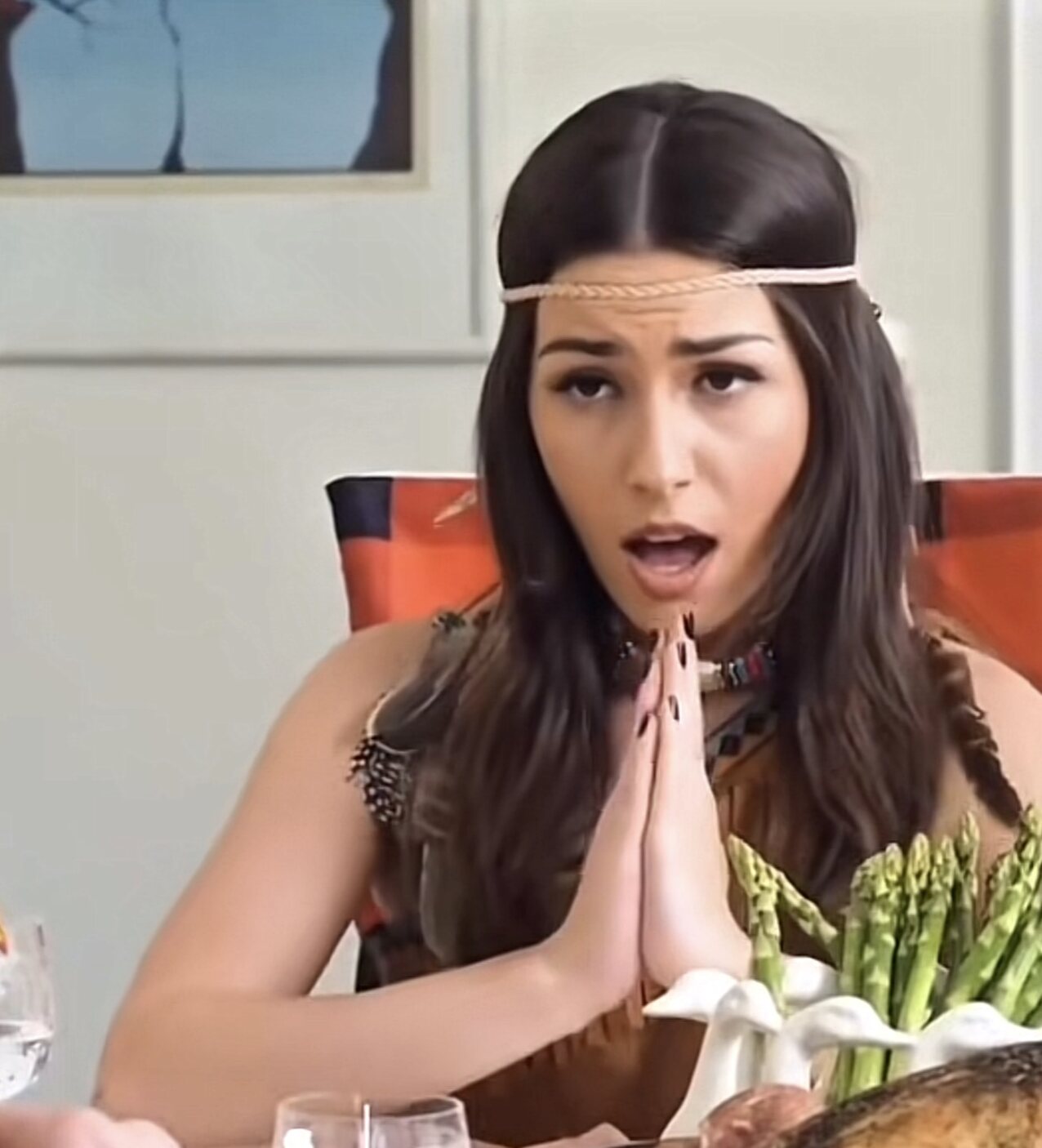 masturbating eating brown hair