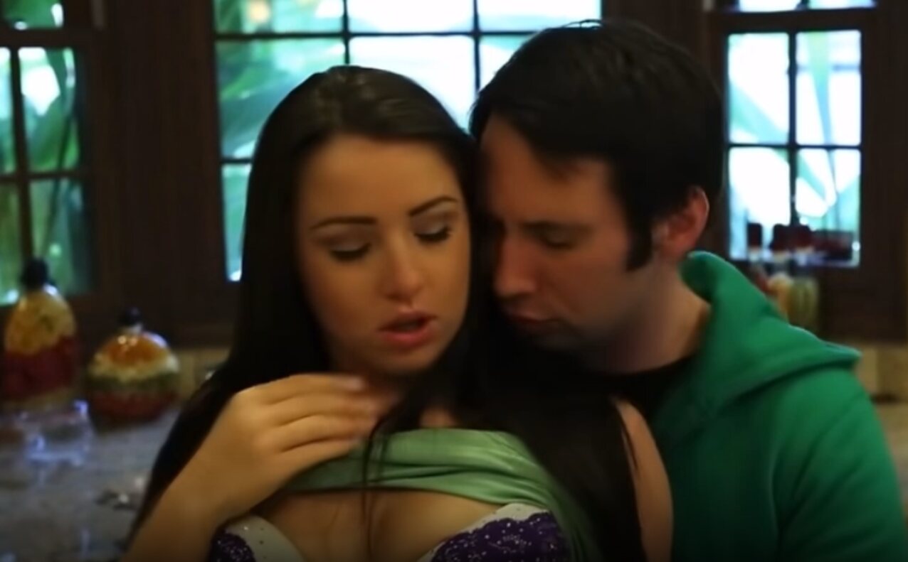 couple cute brunette