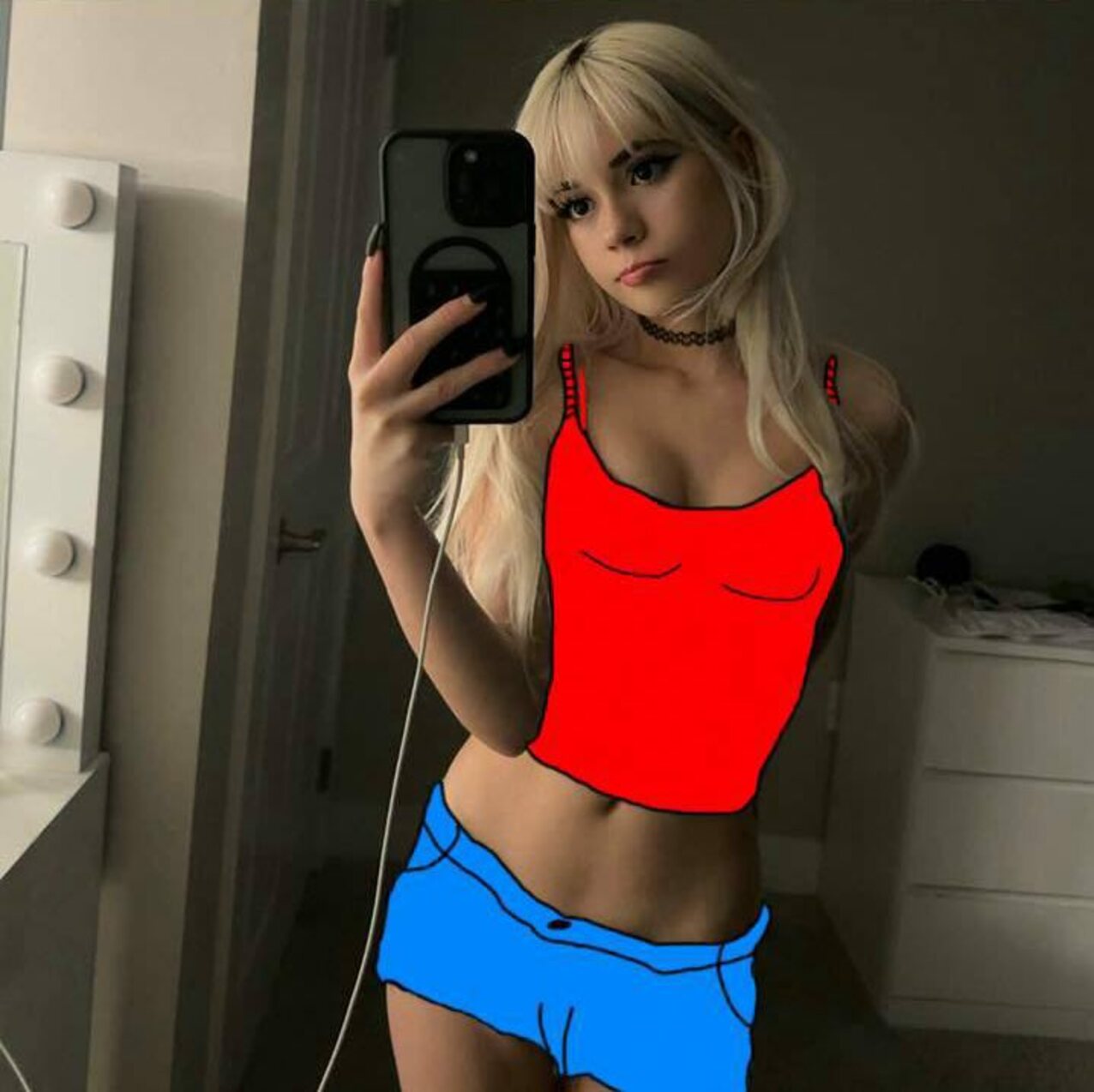 cutegirl selfie mirrorselfie