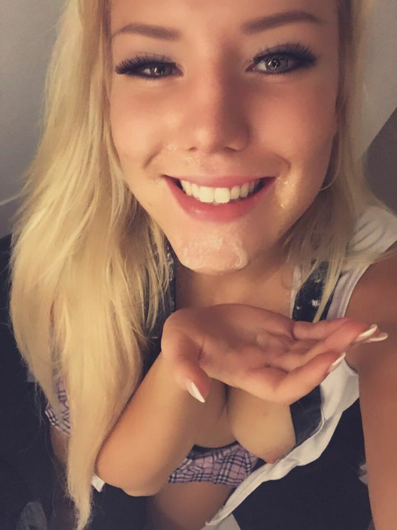 blonde long hair busty
