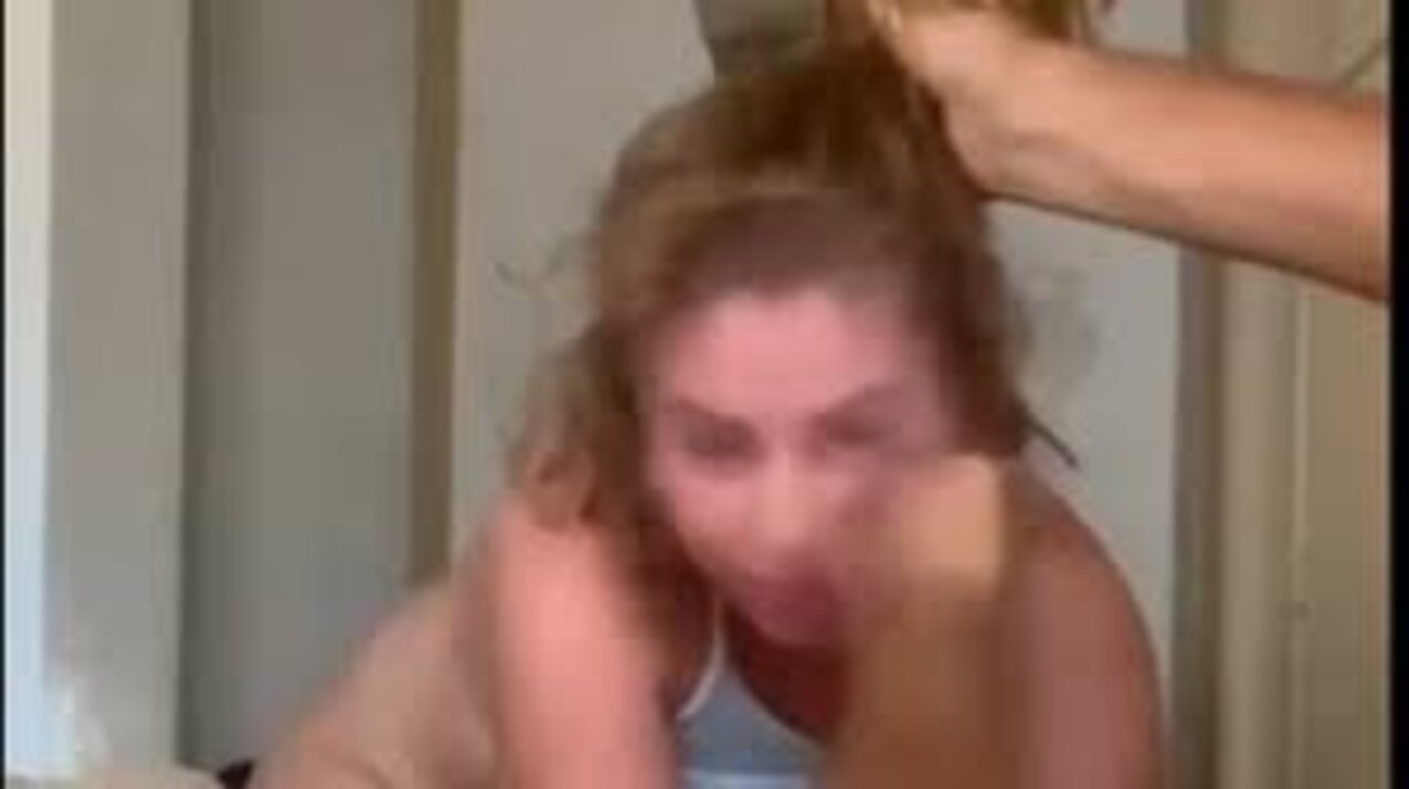 blonde amateur face slapping
