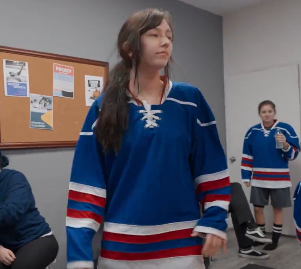 hockey lockey room