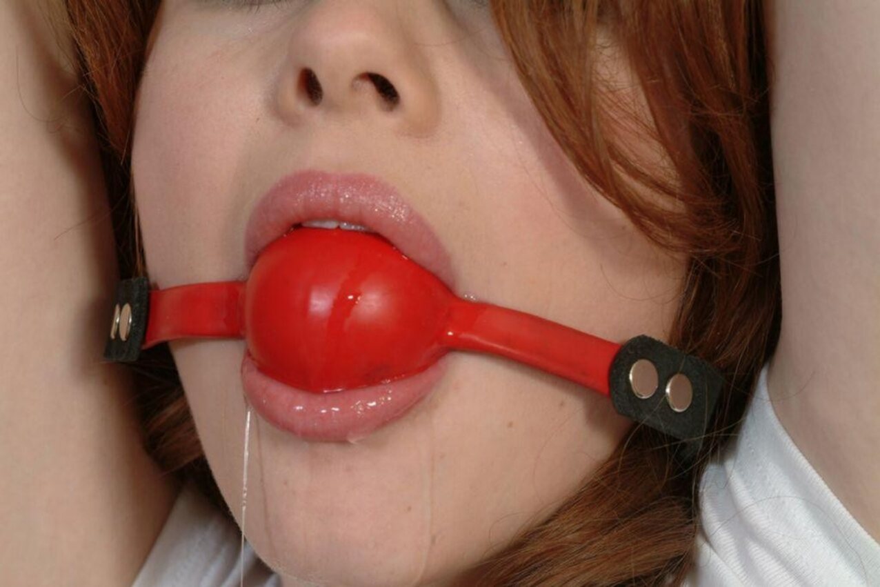 redhead bondage ballgag