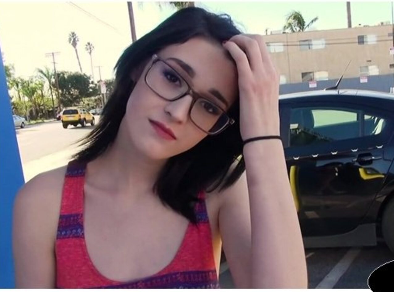 glasses smile dark hair