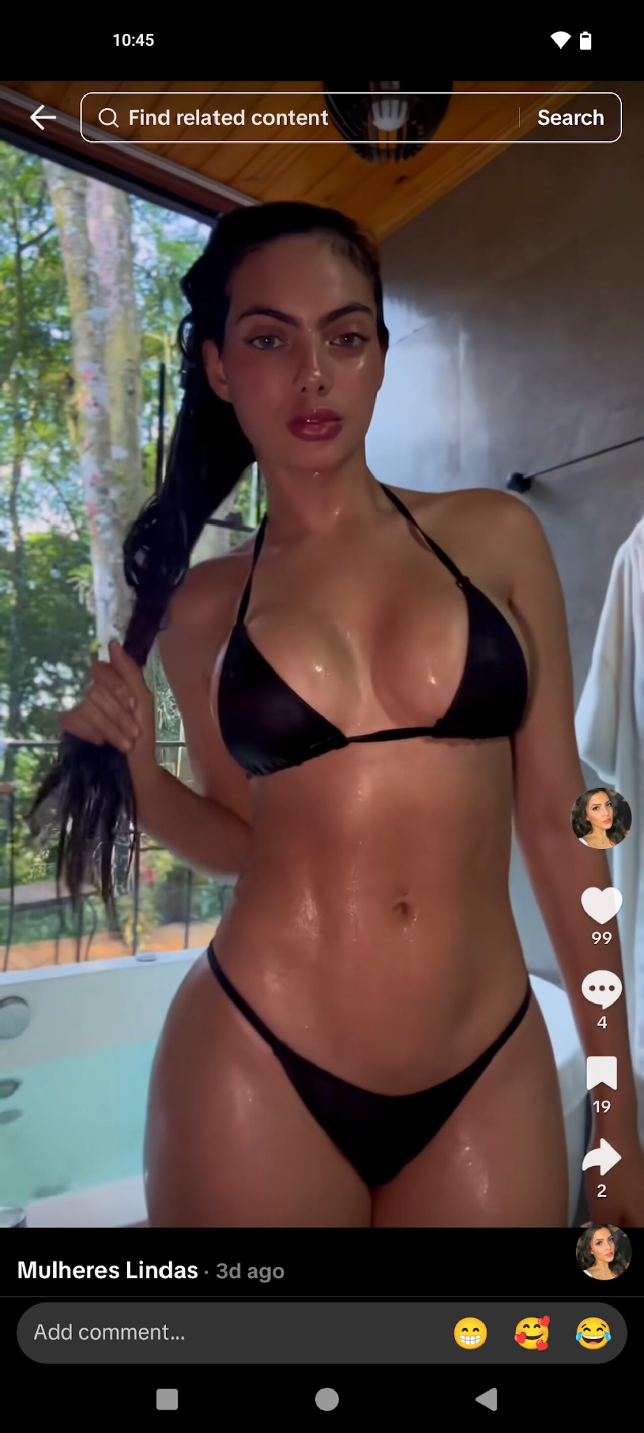 brunette tit bikini
