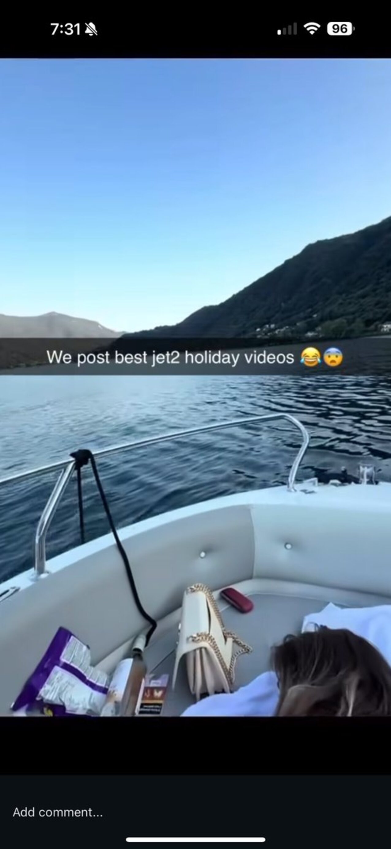 milf brunette boat