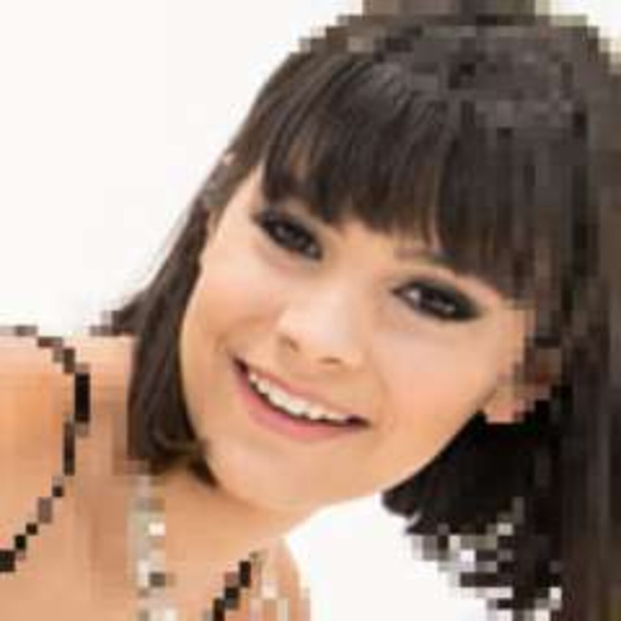short hair female dark hair