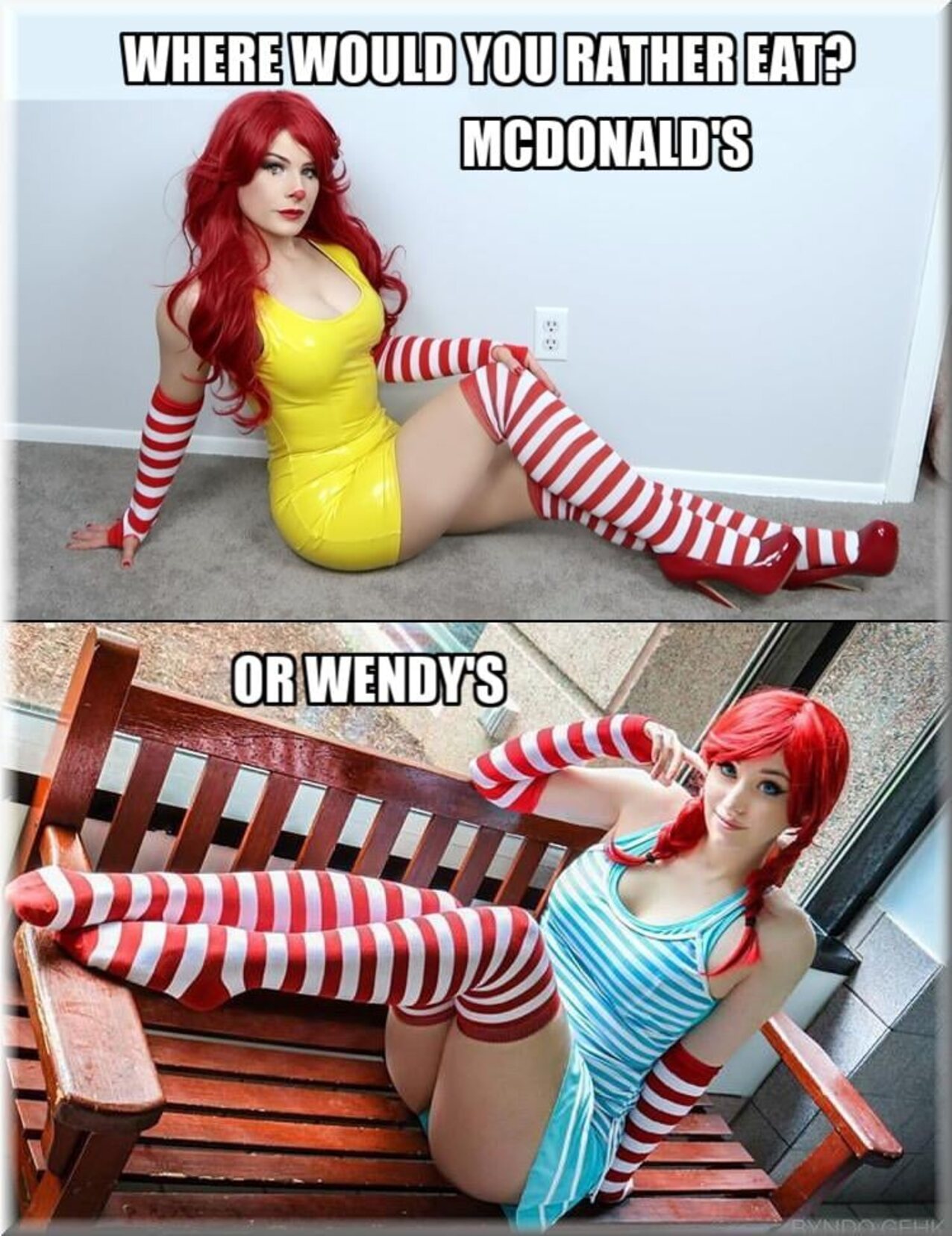 redhead food big tits