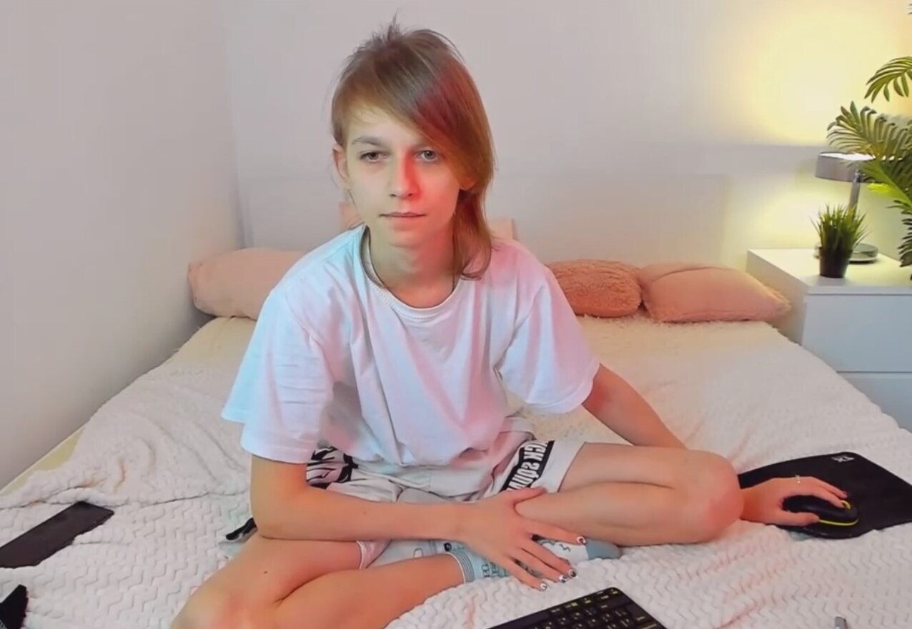 twink long hair male