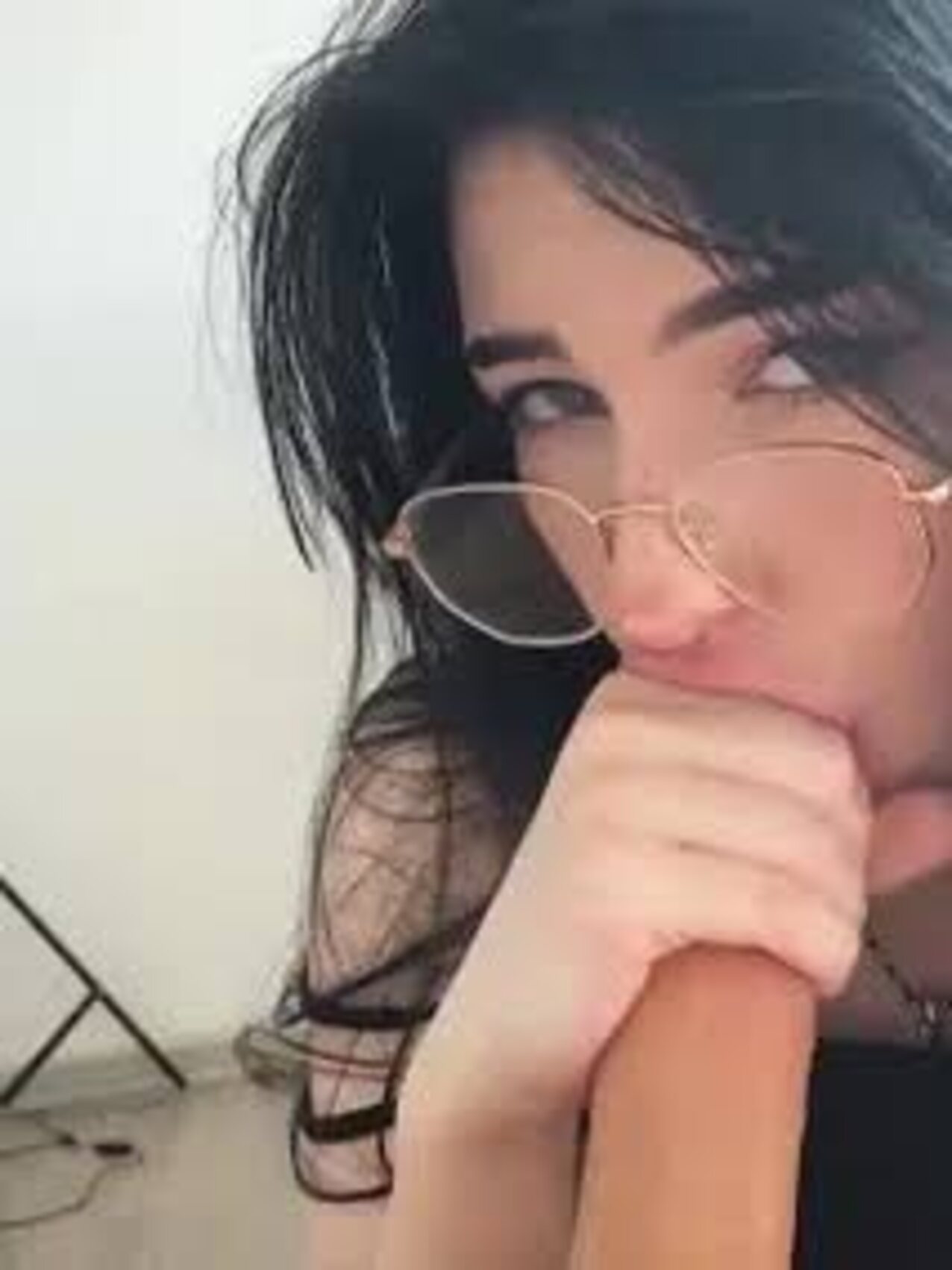 glasses goth gf blowjob