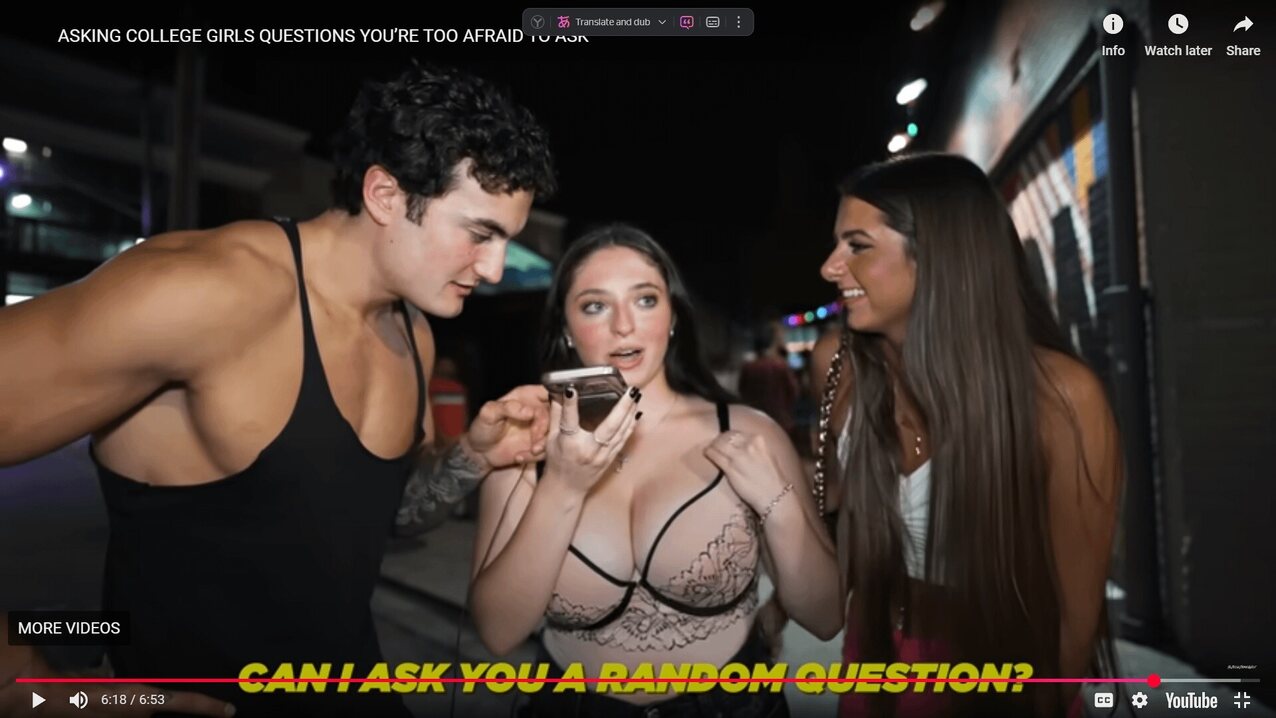 big tits white girl interview
