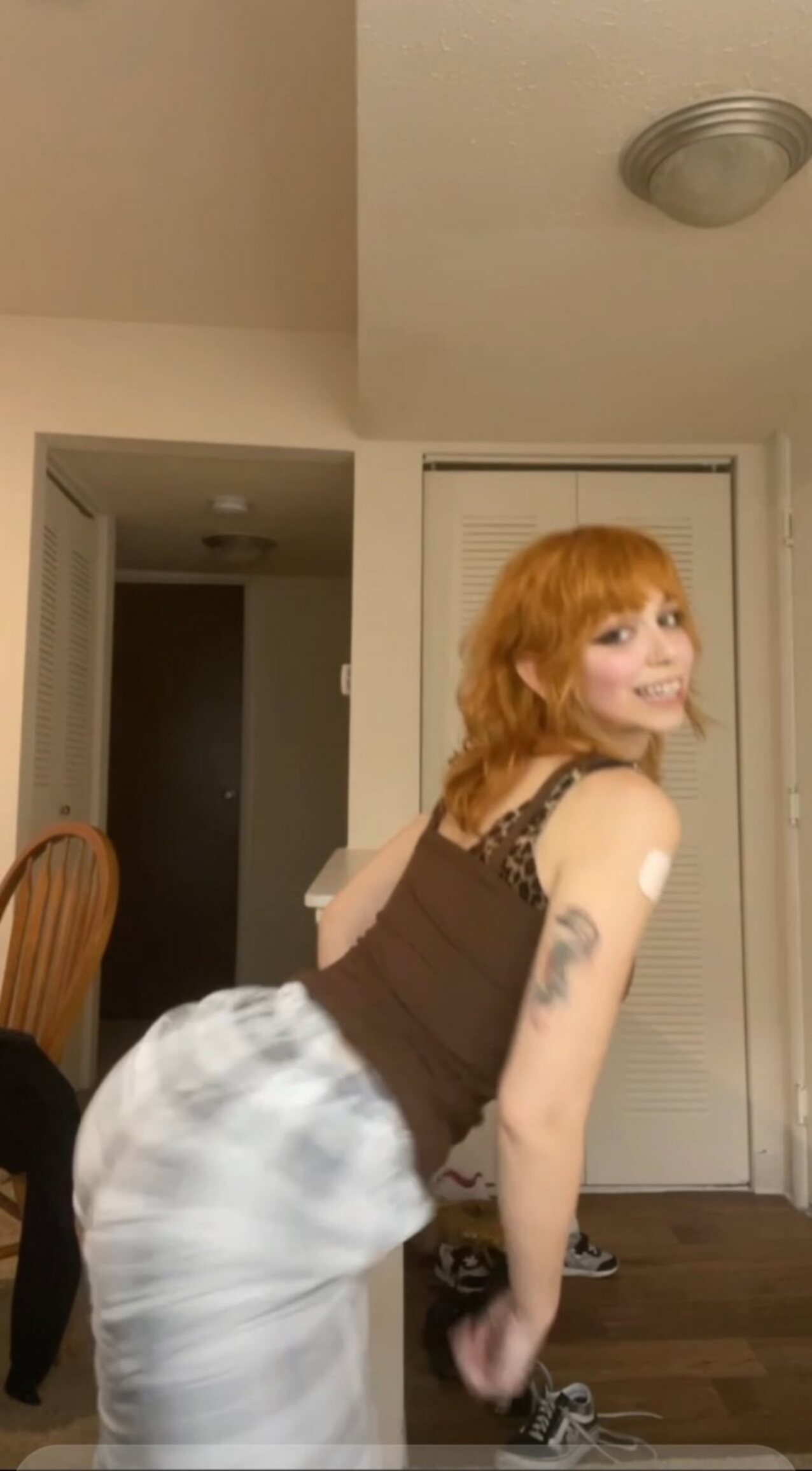 orange hair twerking bbc dildo