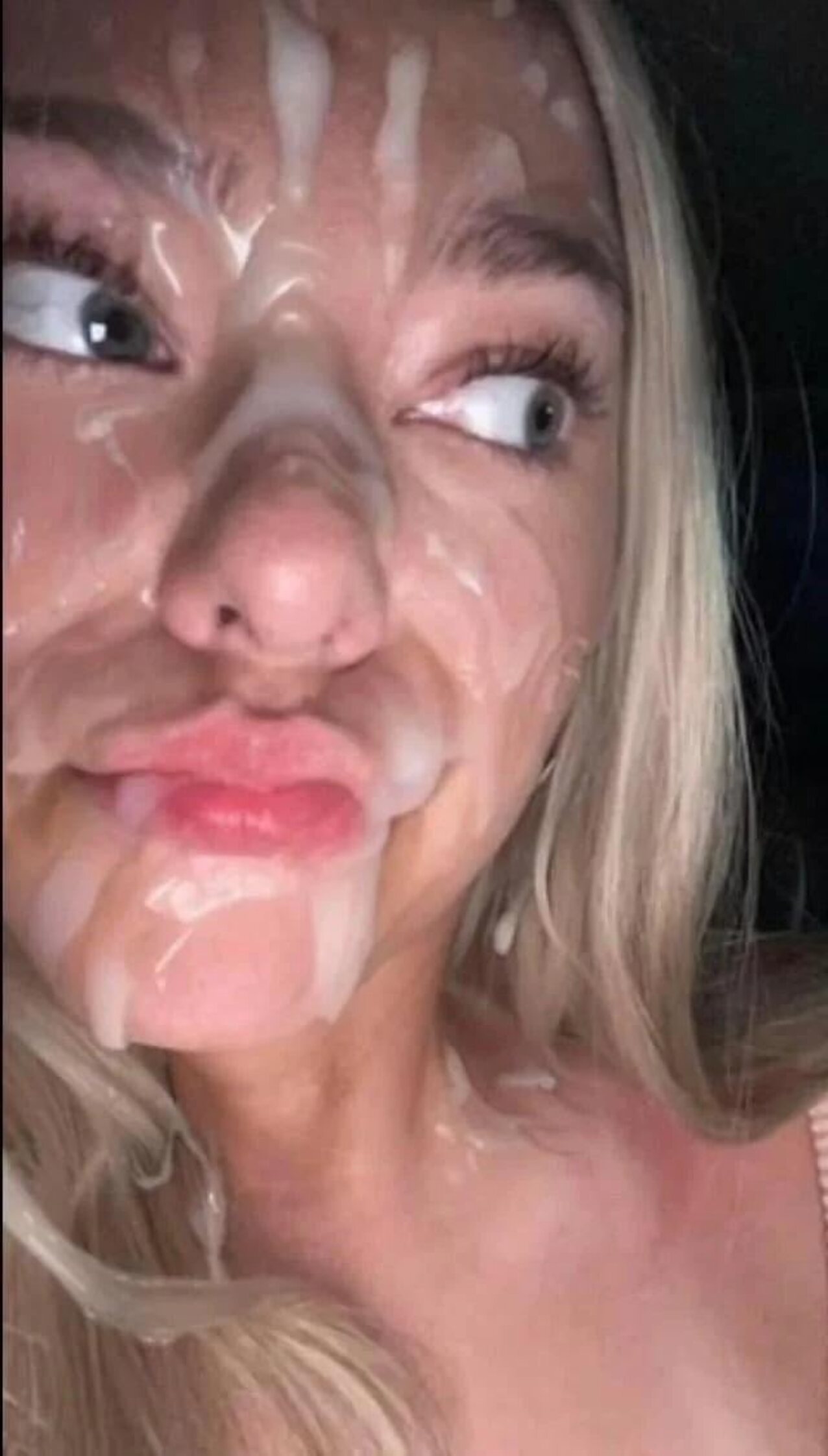 amateur facial blonde