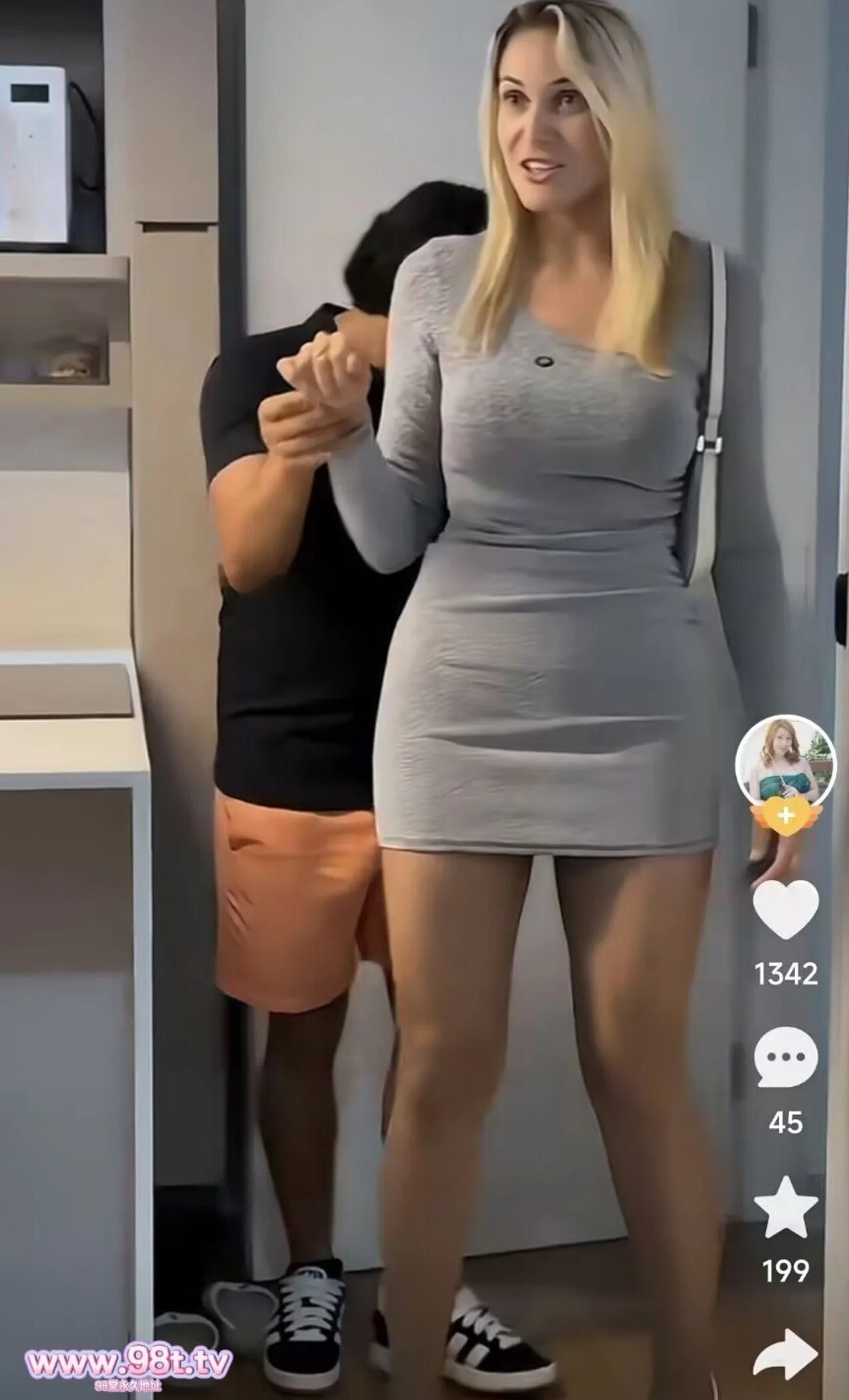 blonde busty long legs