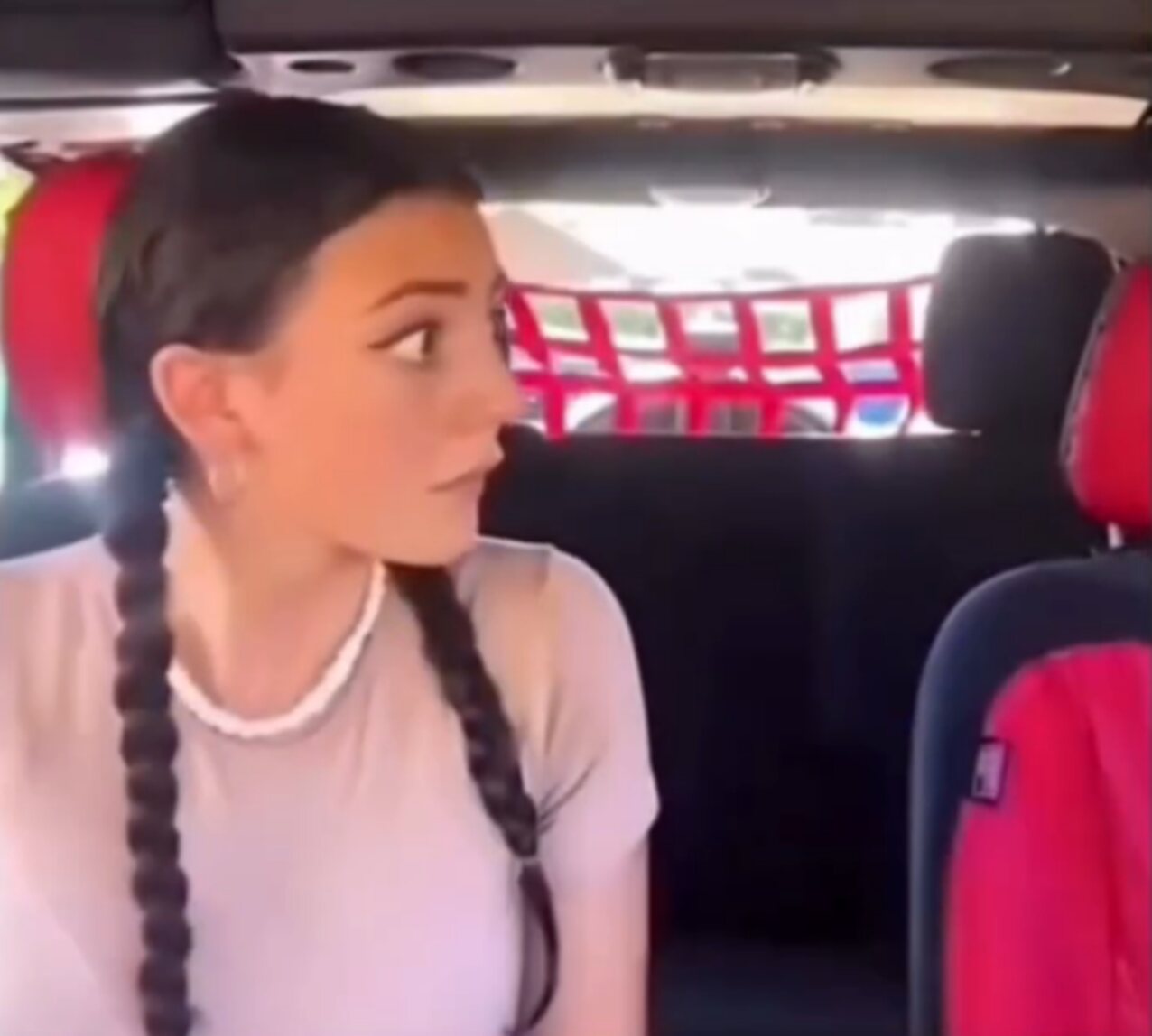 car shocked pig tails