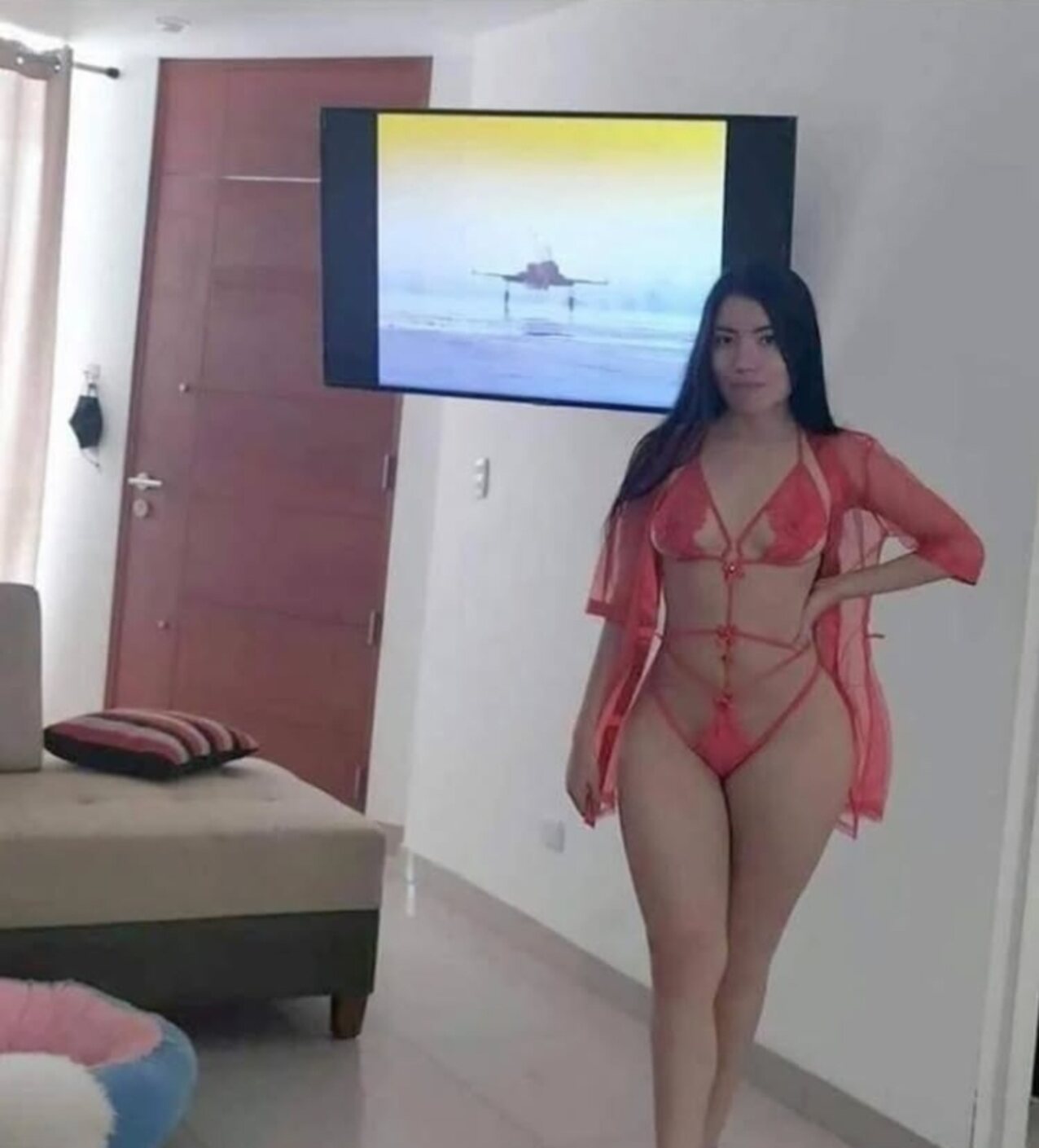 red lingerie thick meme