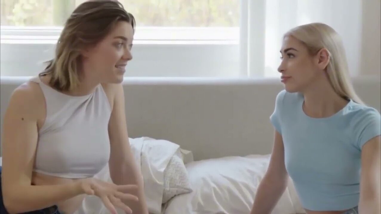 lesbian talking bedroom