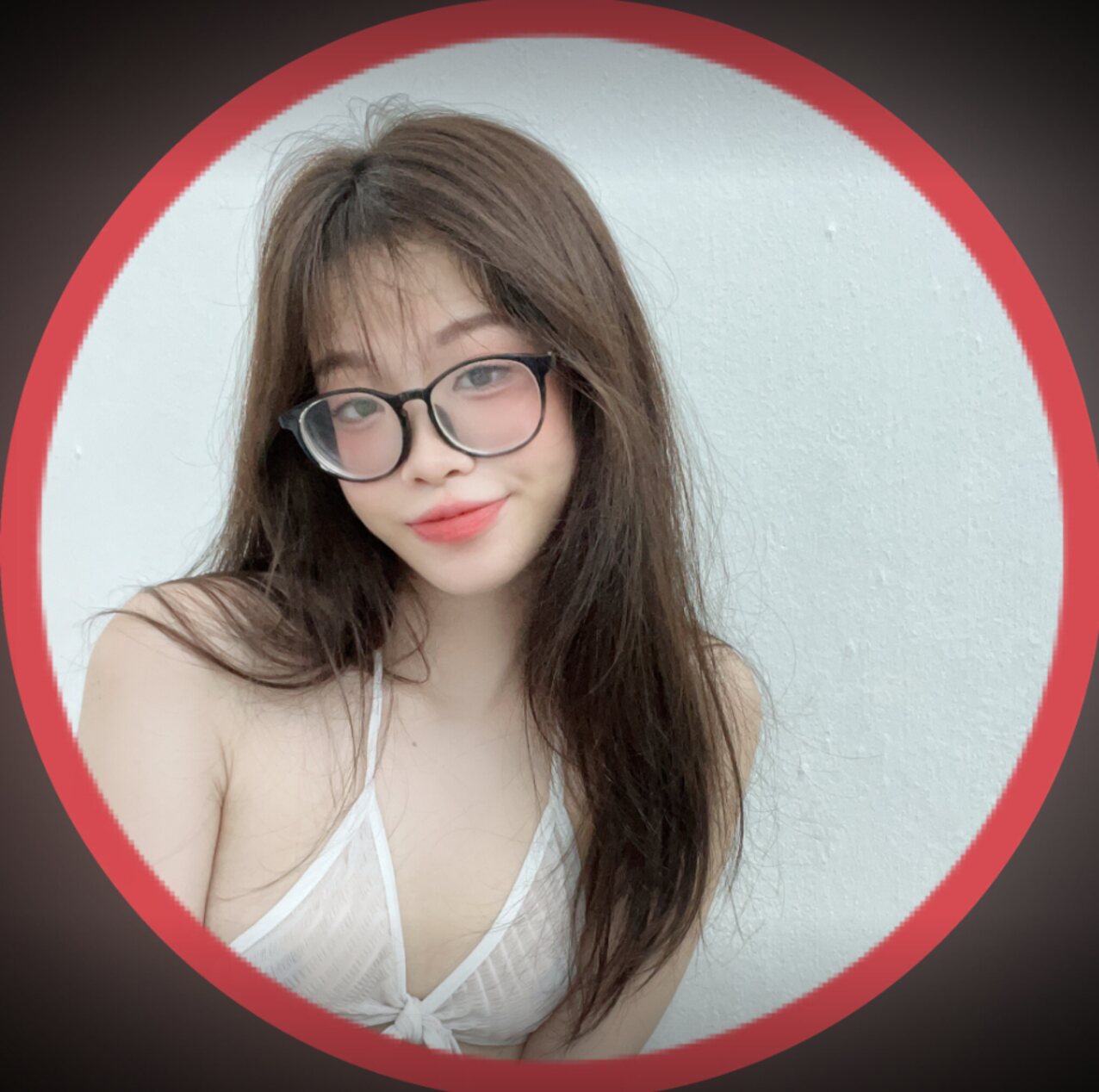 asian eyeglasses brunnette