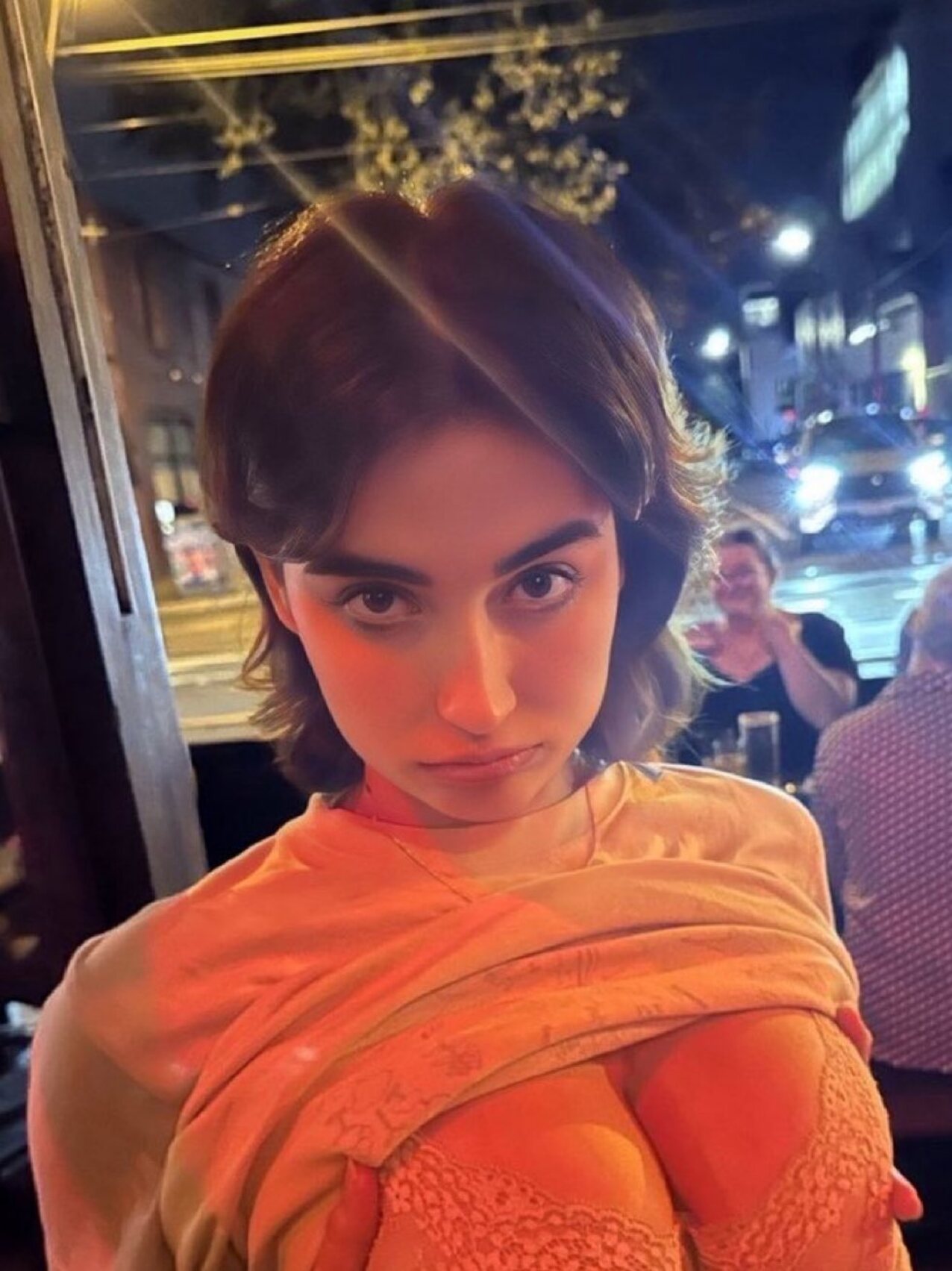 big tits public brunette
