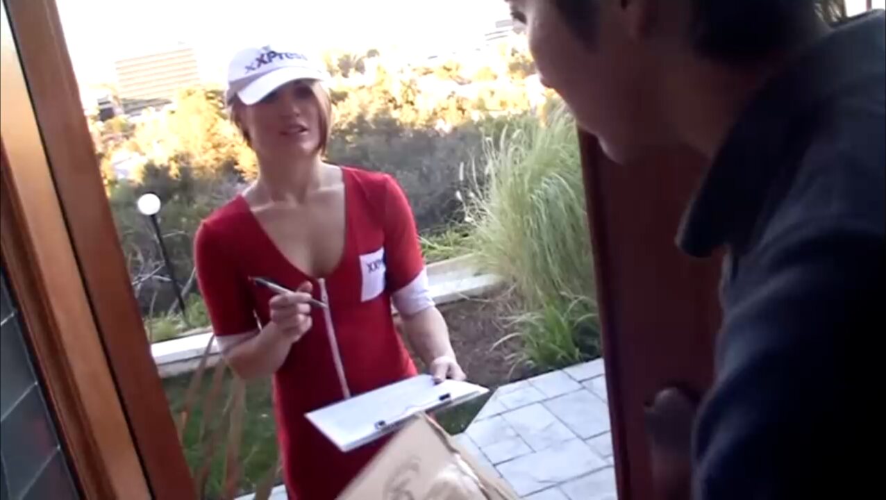 blonde threesome delivery
