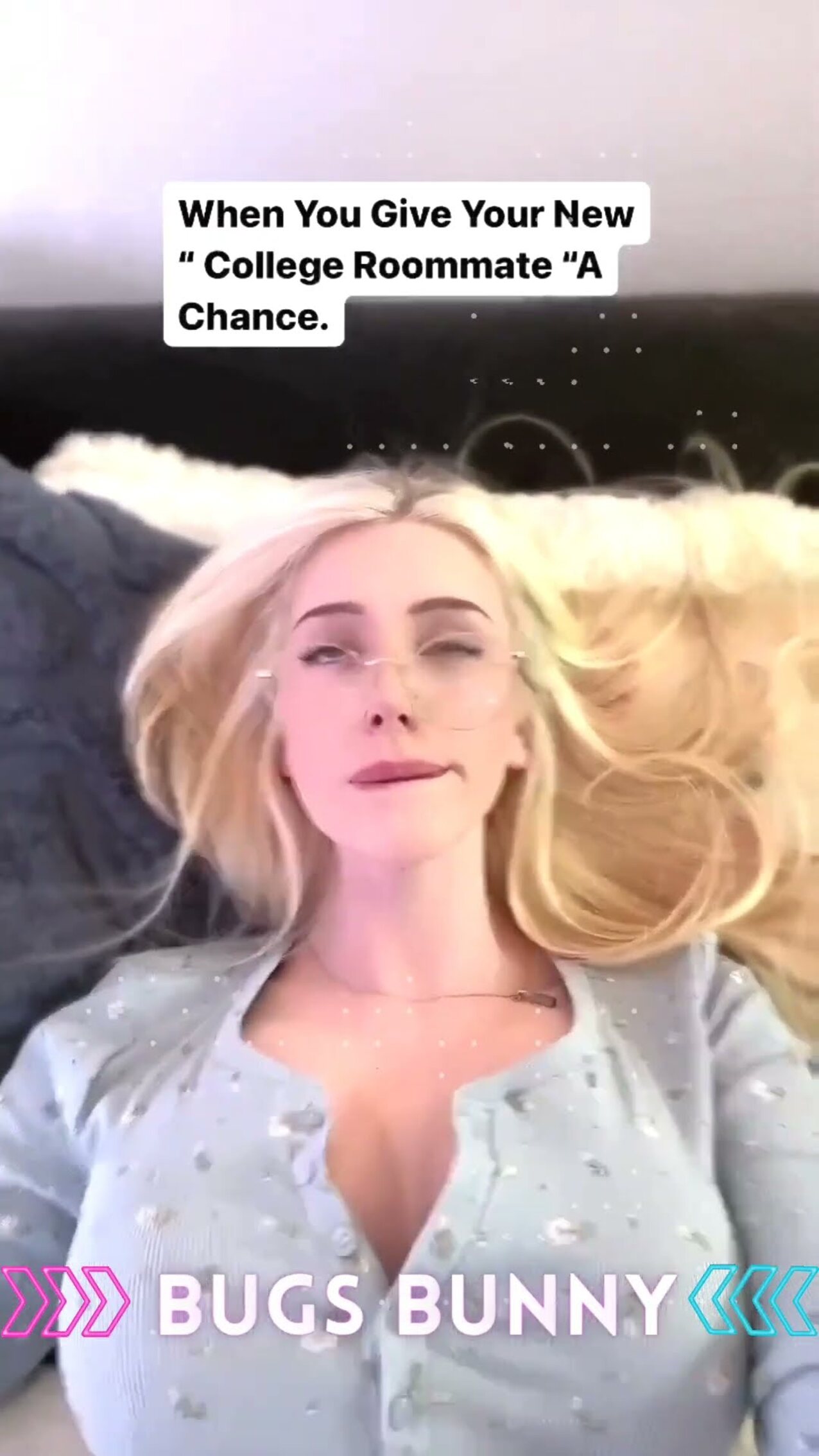 blonde big tits glasses