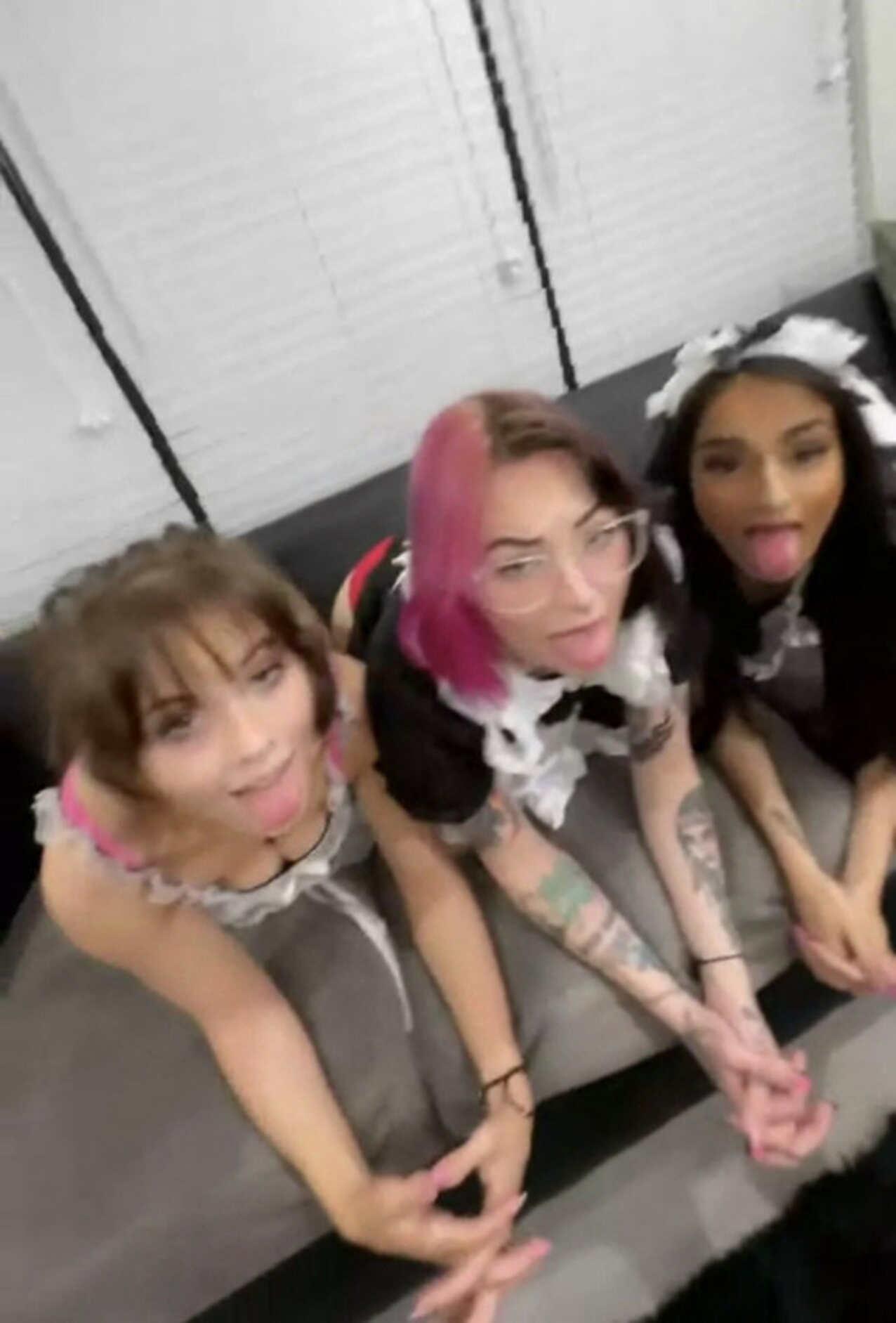 maid blowjob foursome