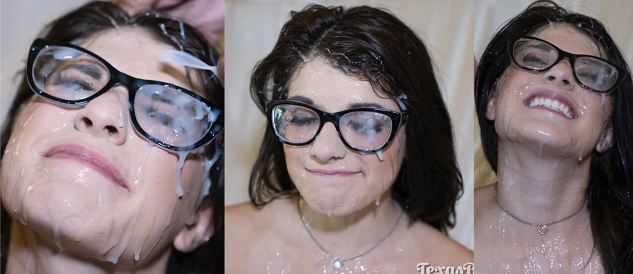 brunette cumshot cum in mouth