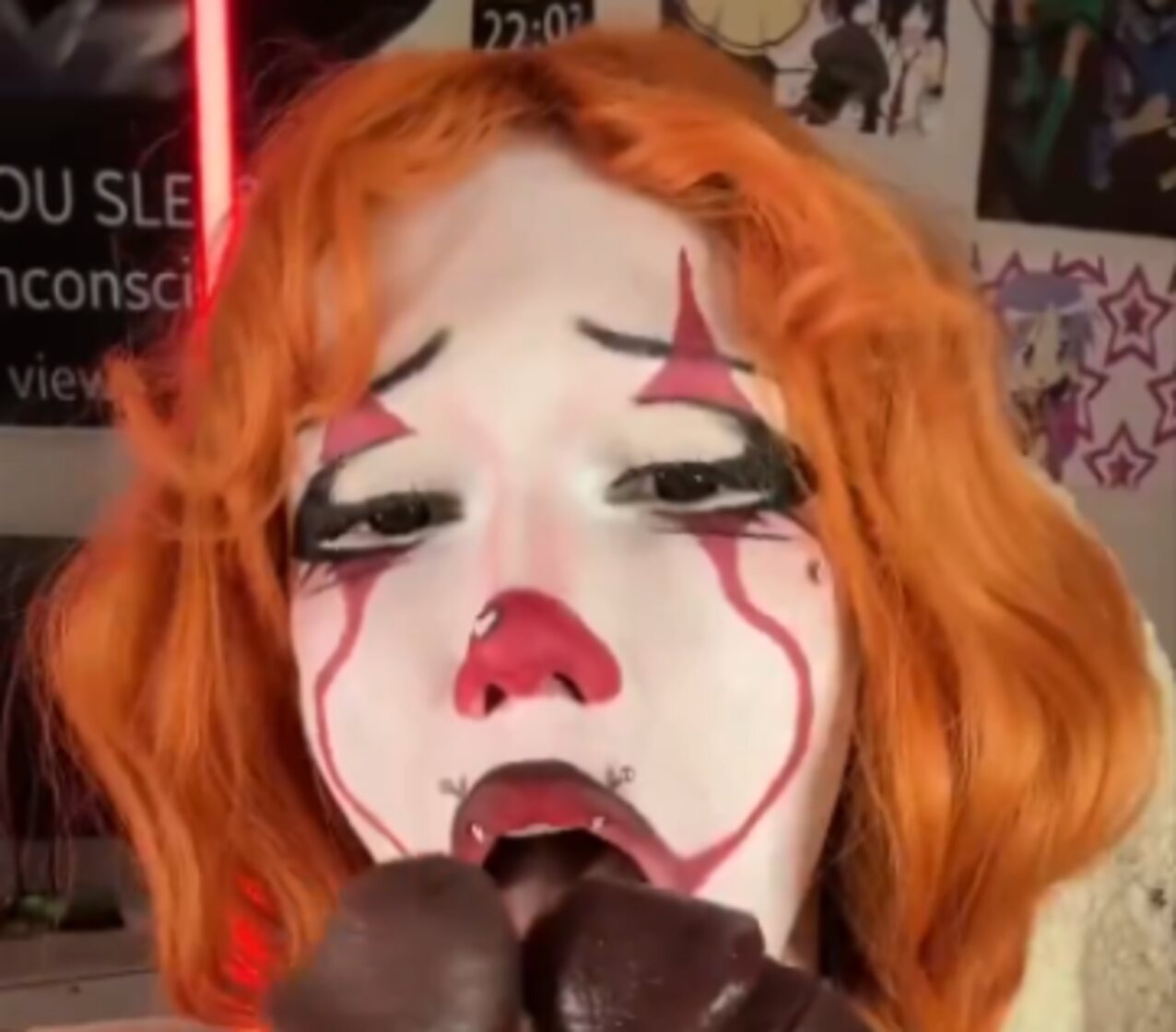 blacked dildo red hair