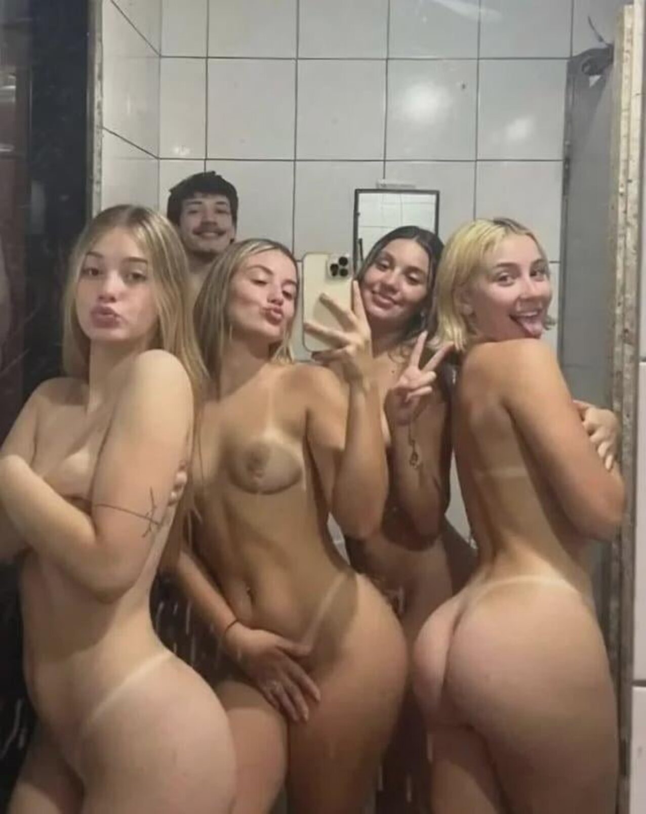 group petite blonde