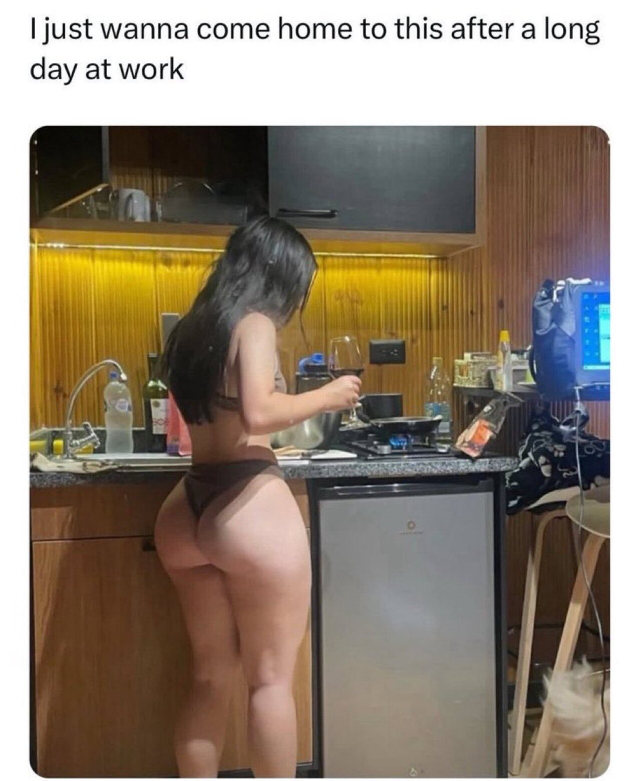 big ass lingerie black hair