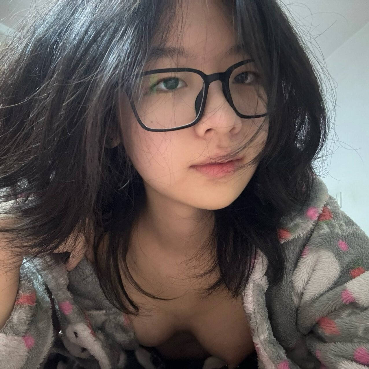 small tits asian glasses