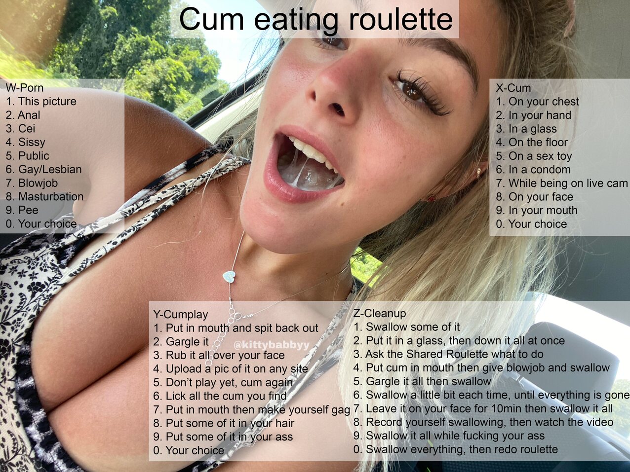 cum in mouth car blonde girl