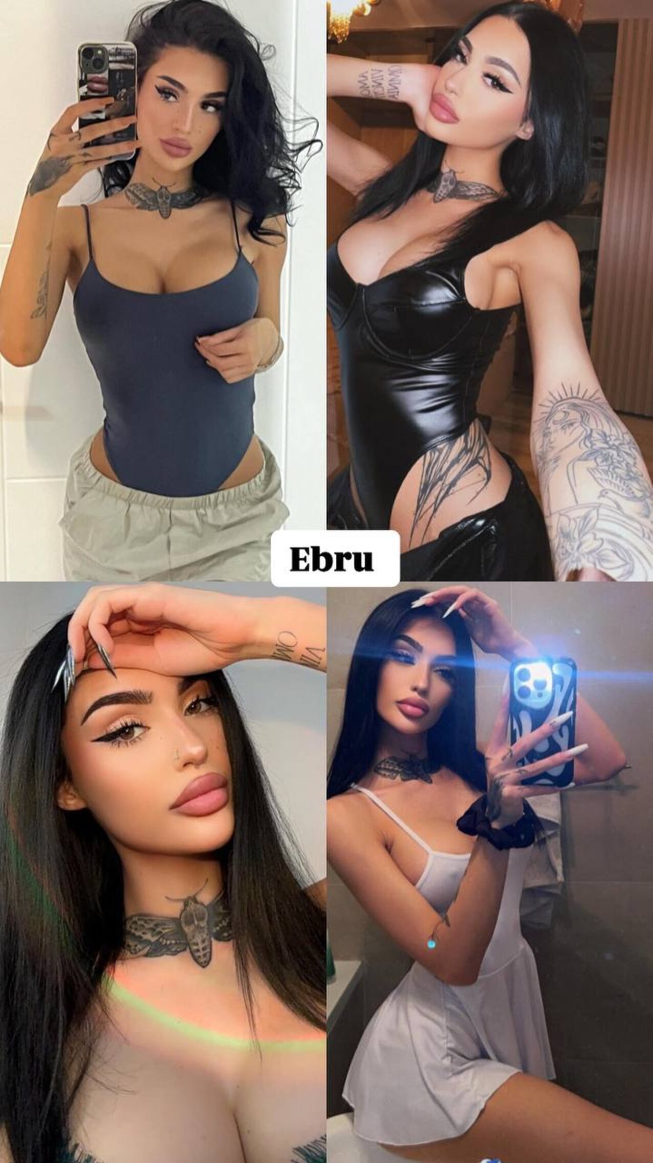 brunette tattoos pretty