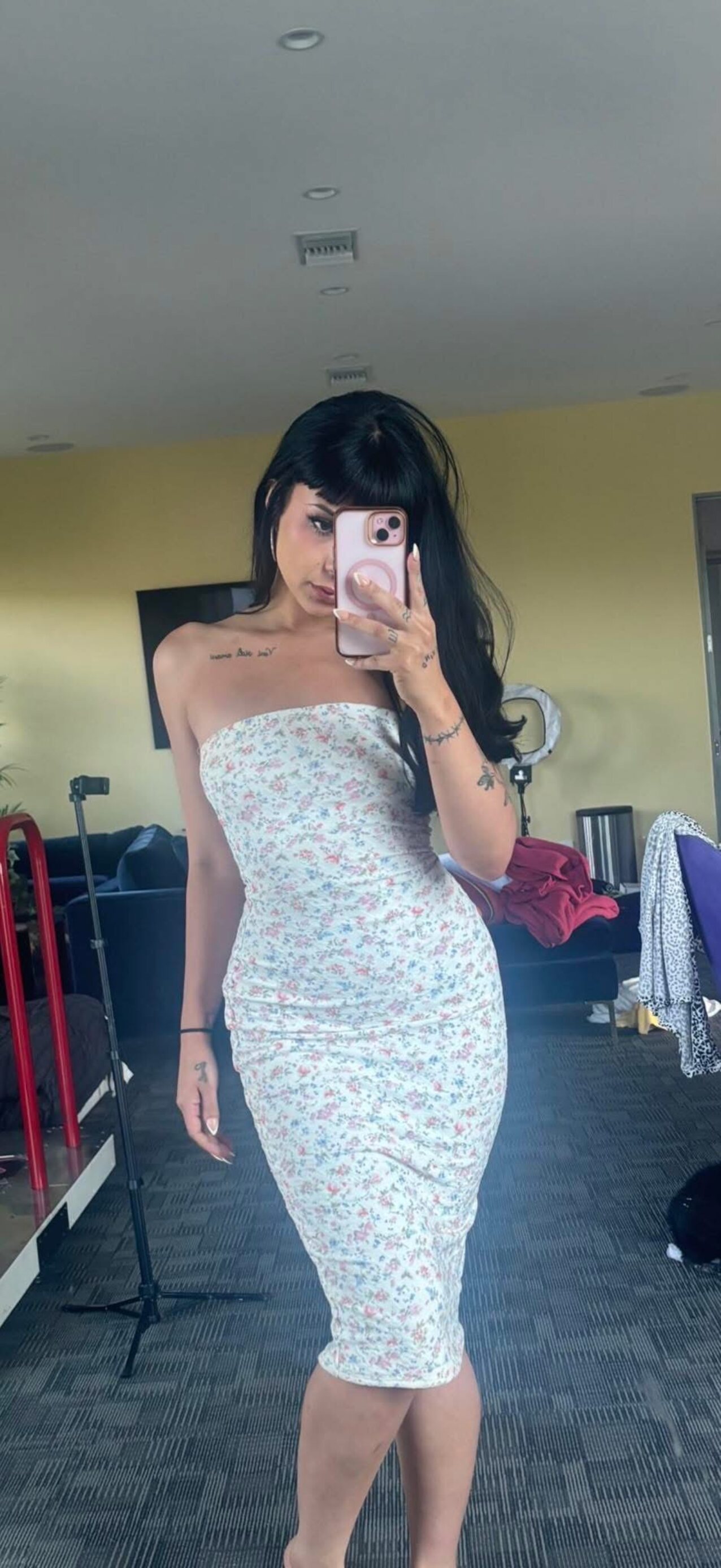 brunette sexy dress