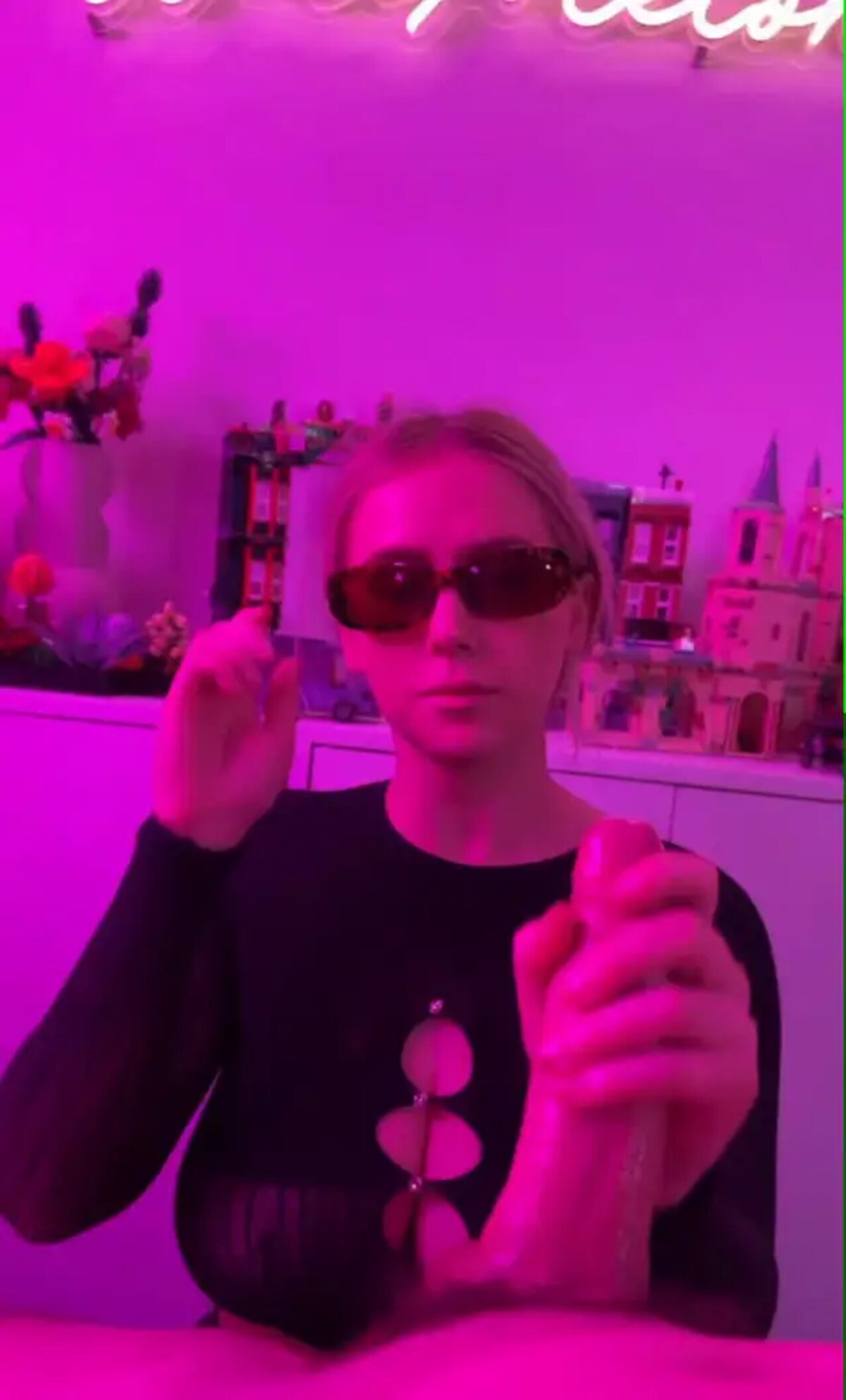 glasses big tits handjob