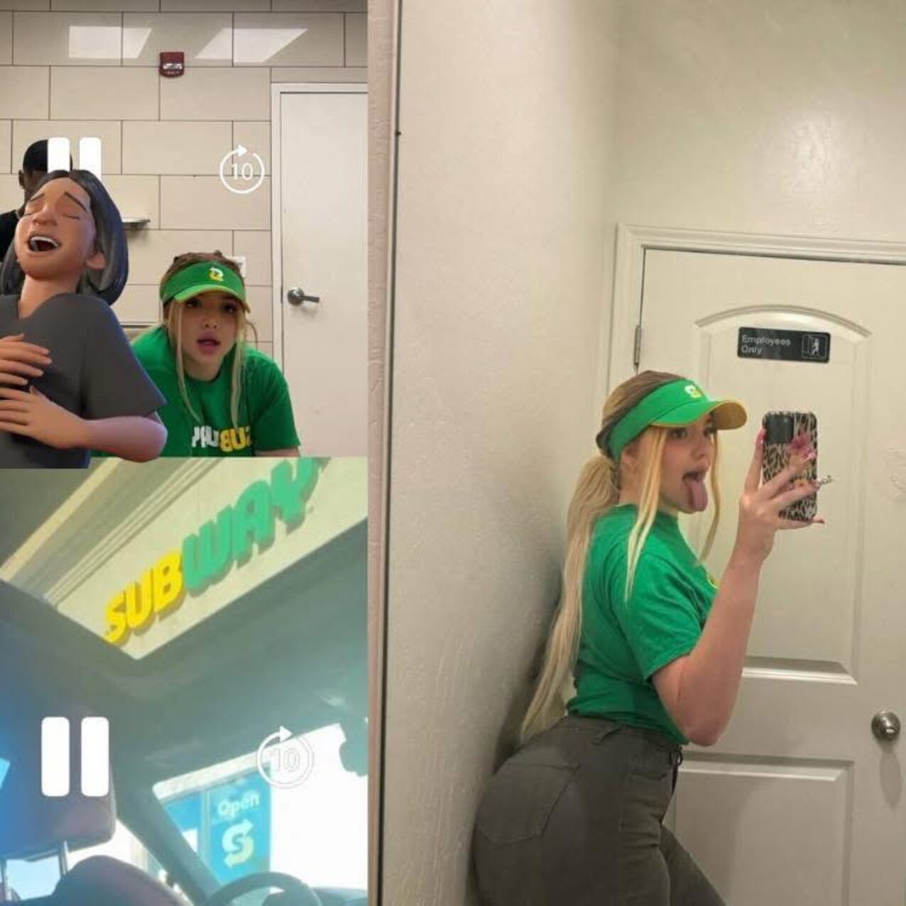 blonde big booty subway