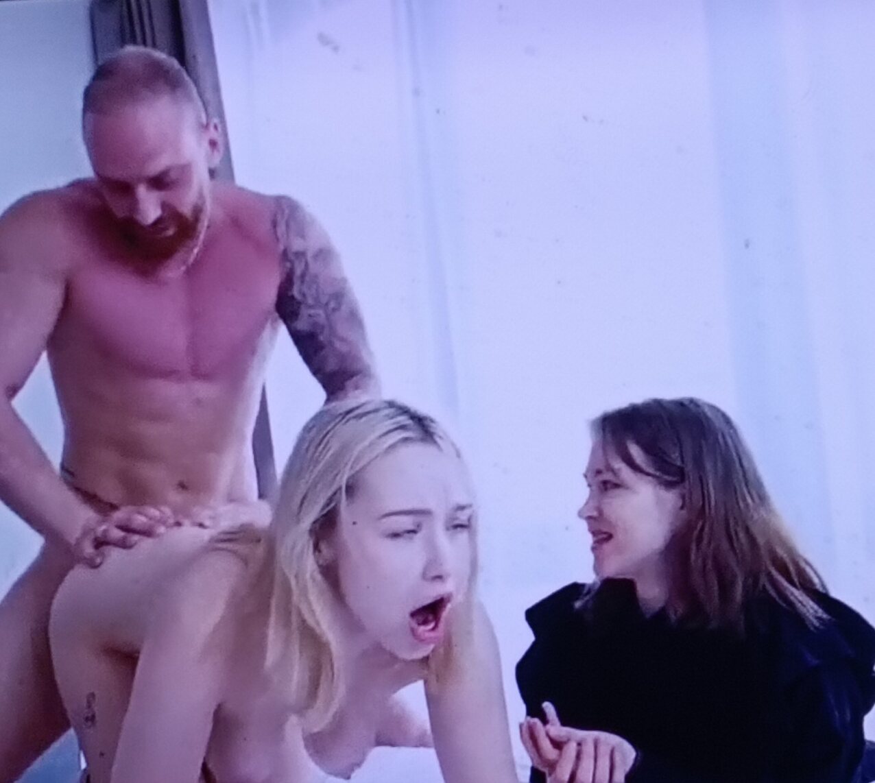 blonde tattoo anal