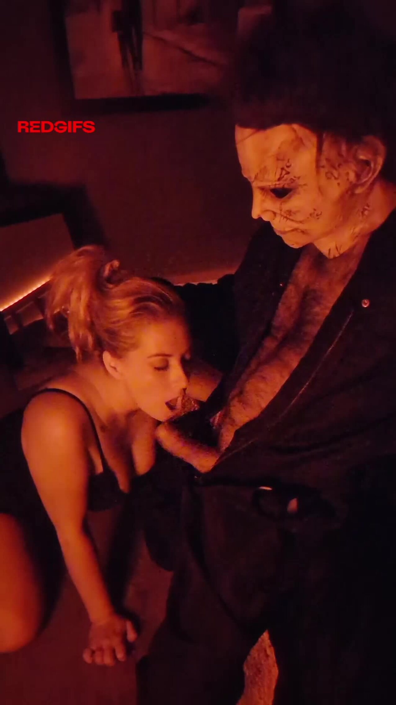 halloween blonde sucking