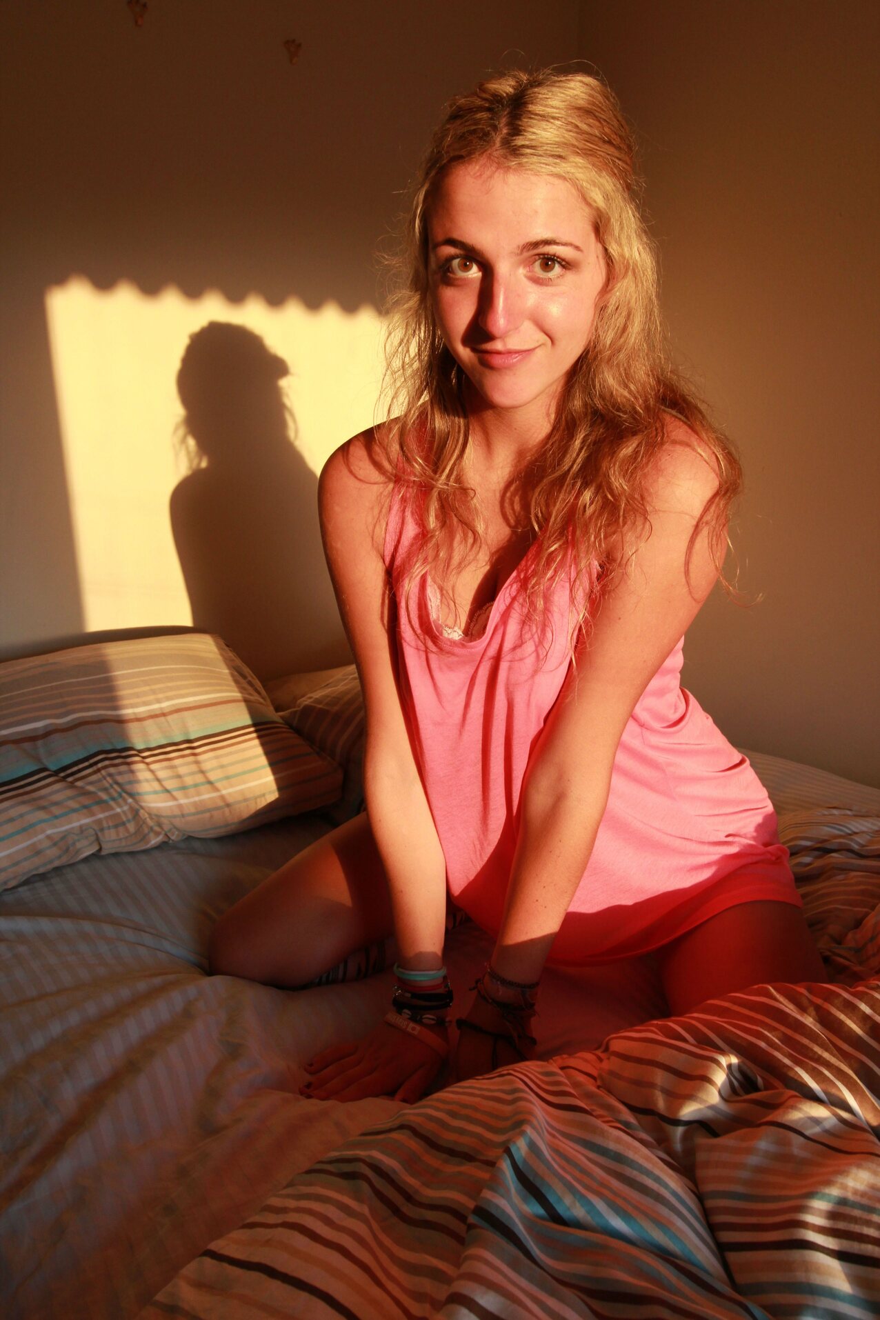 amateur long blonde hair slim build