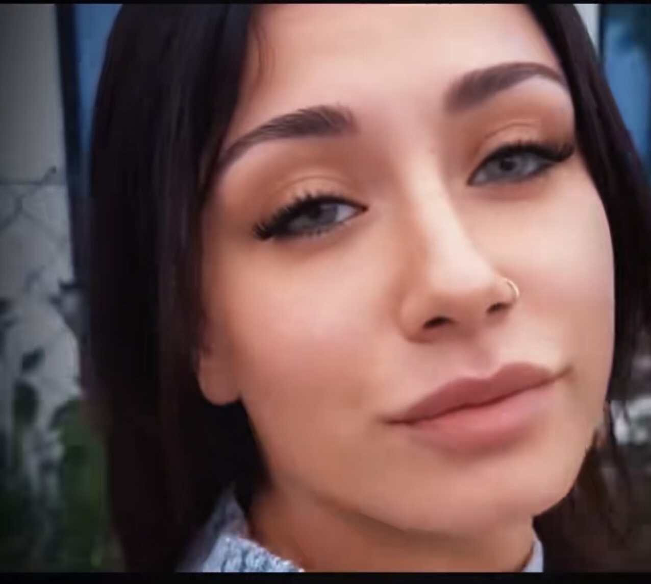 brunette public beautyful