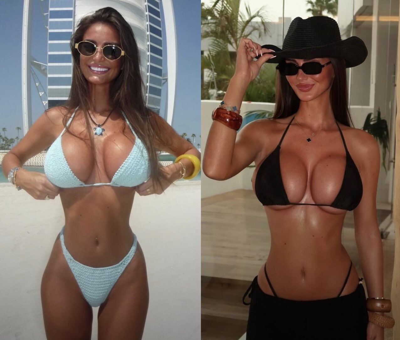 tanned busty bimbo