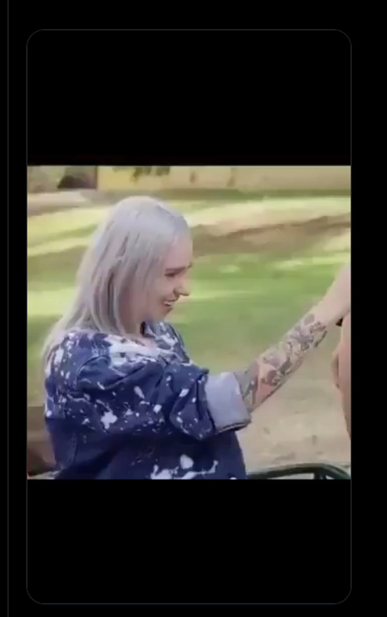 blonde tattoo public