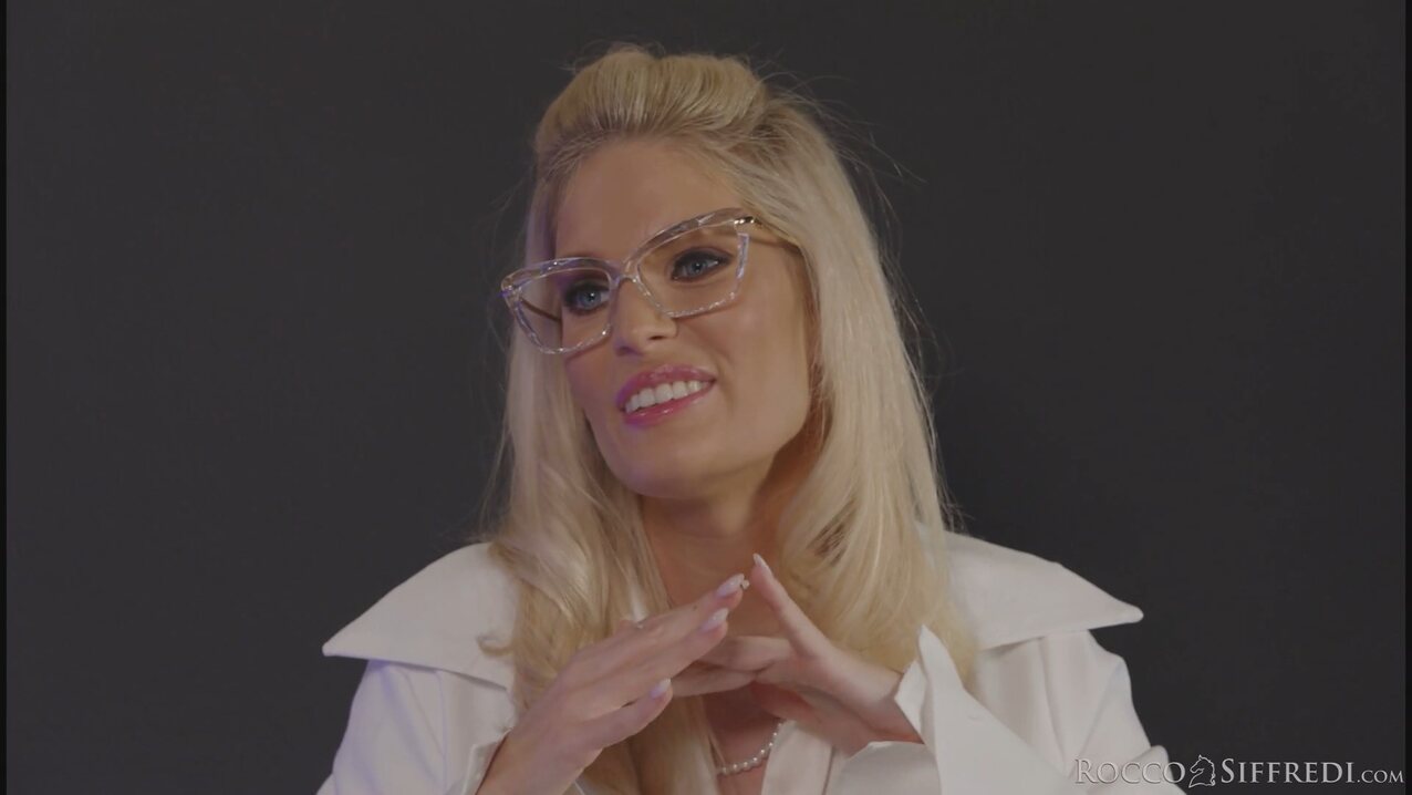white blonde glasses